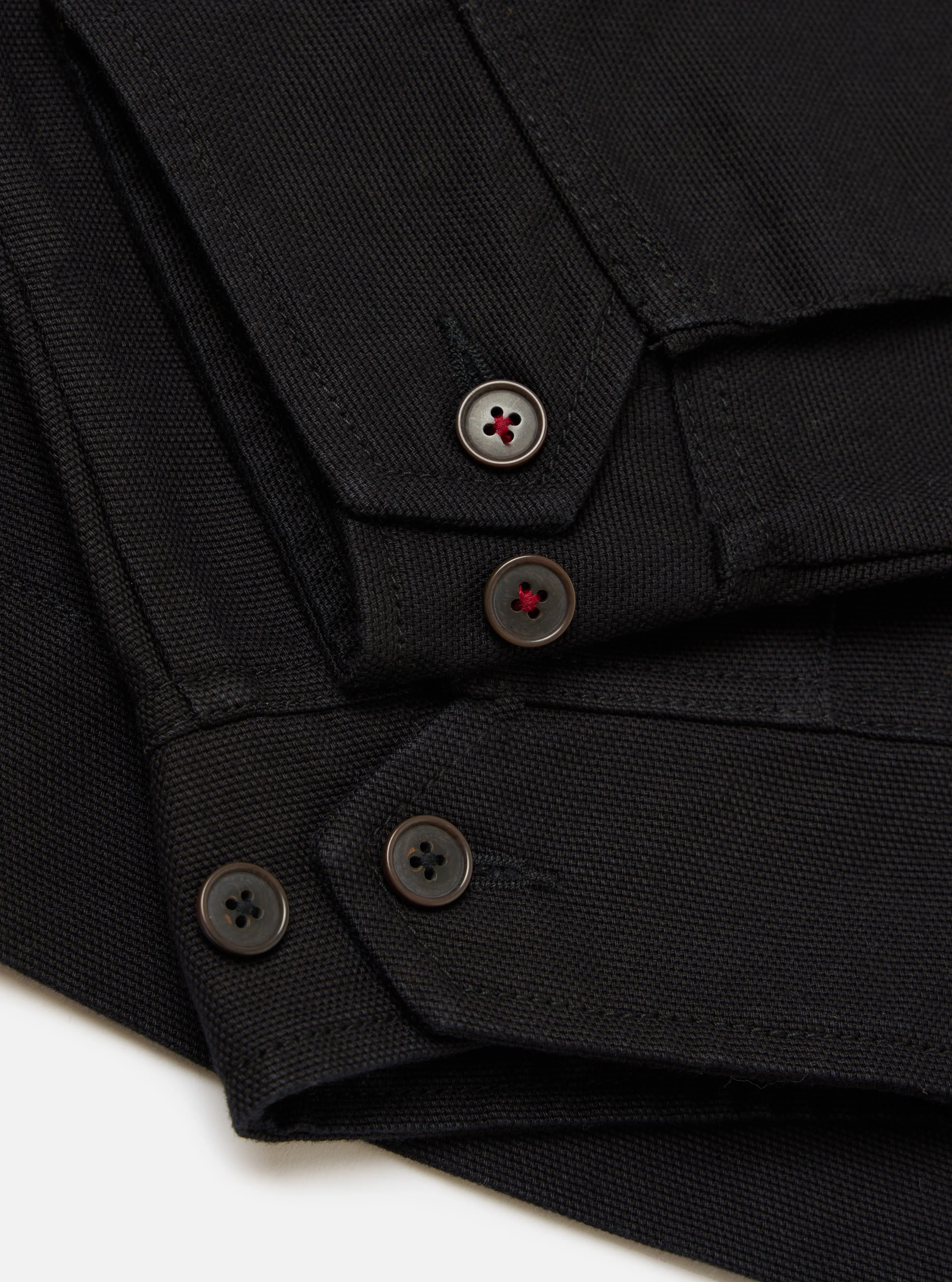 Black Organic Canvas E130 Jacket - Image 9