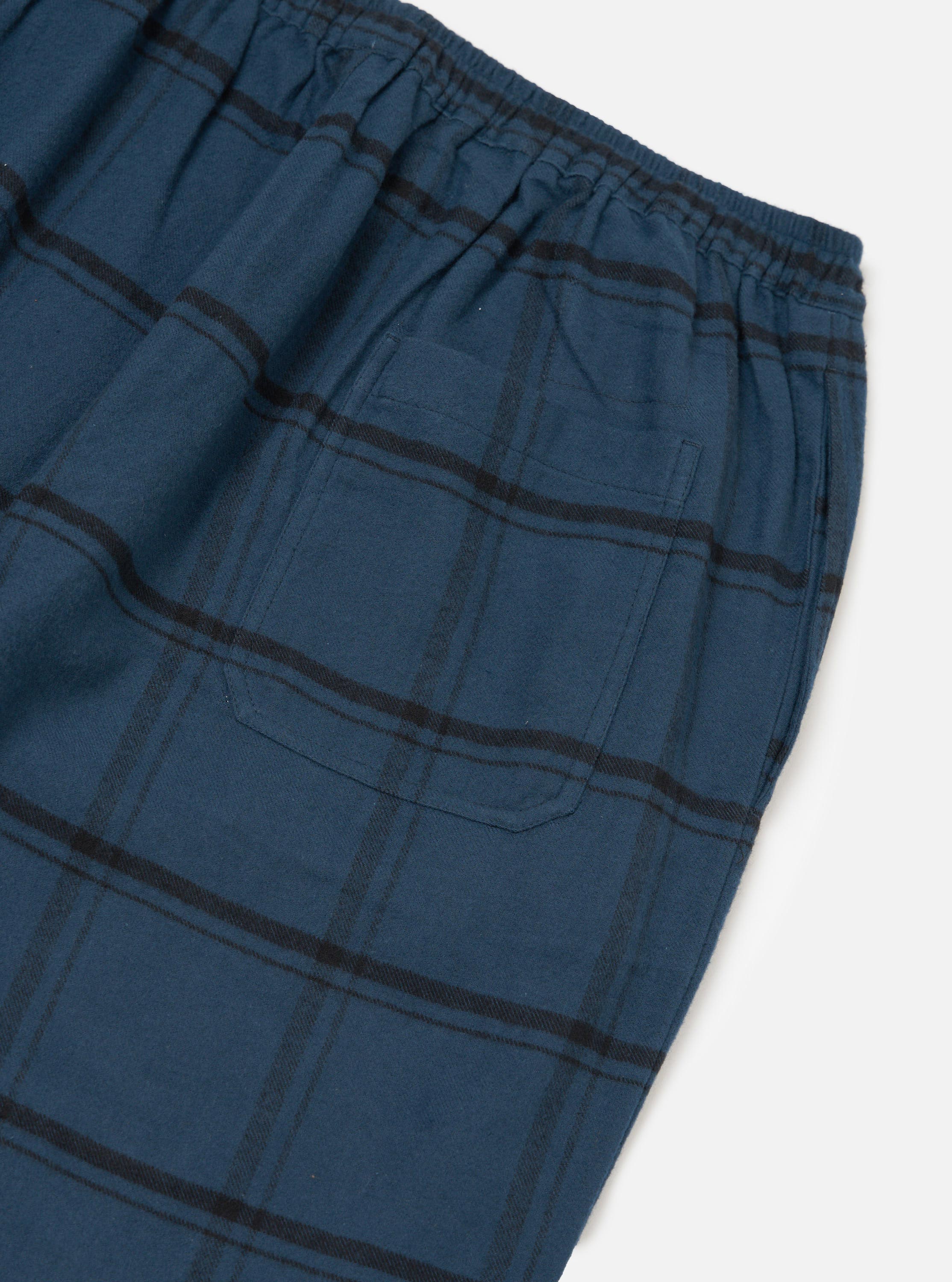 Blue Brushed Check Pyjama Pant - Image 4