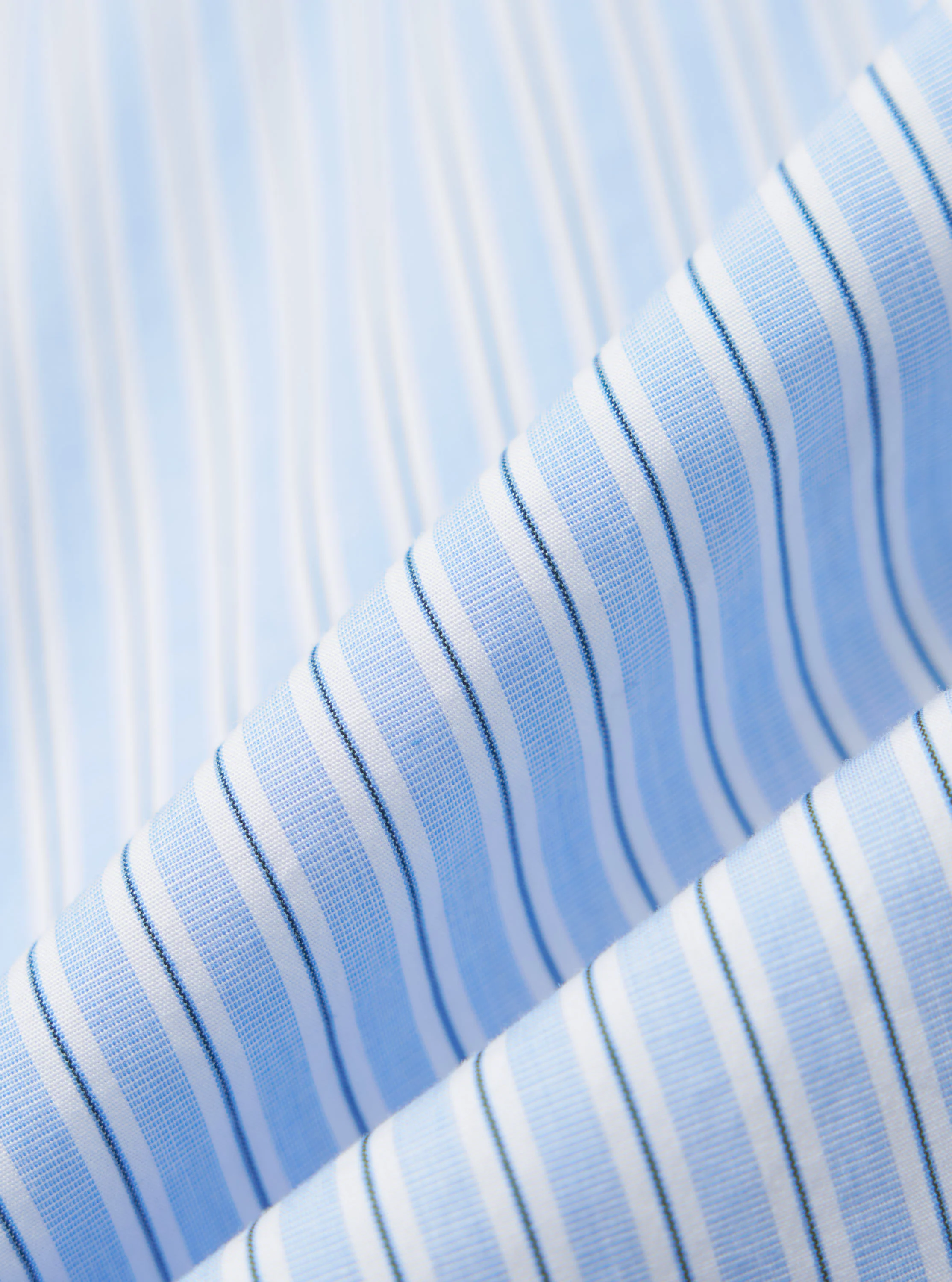 Blue Office Stripe Patched Lazy Day Shirt - Image 4