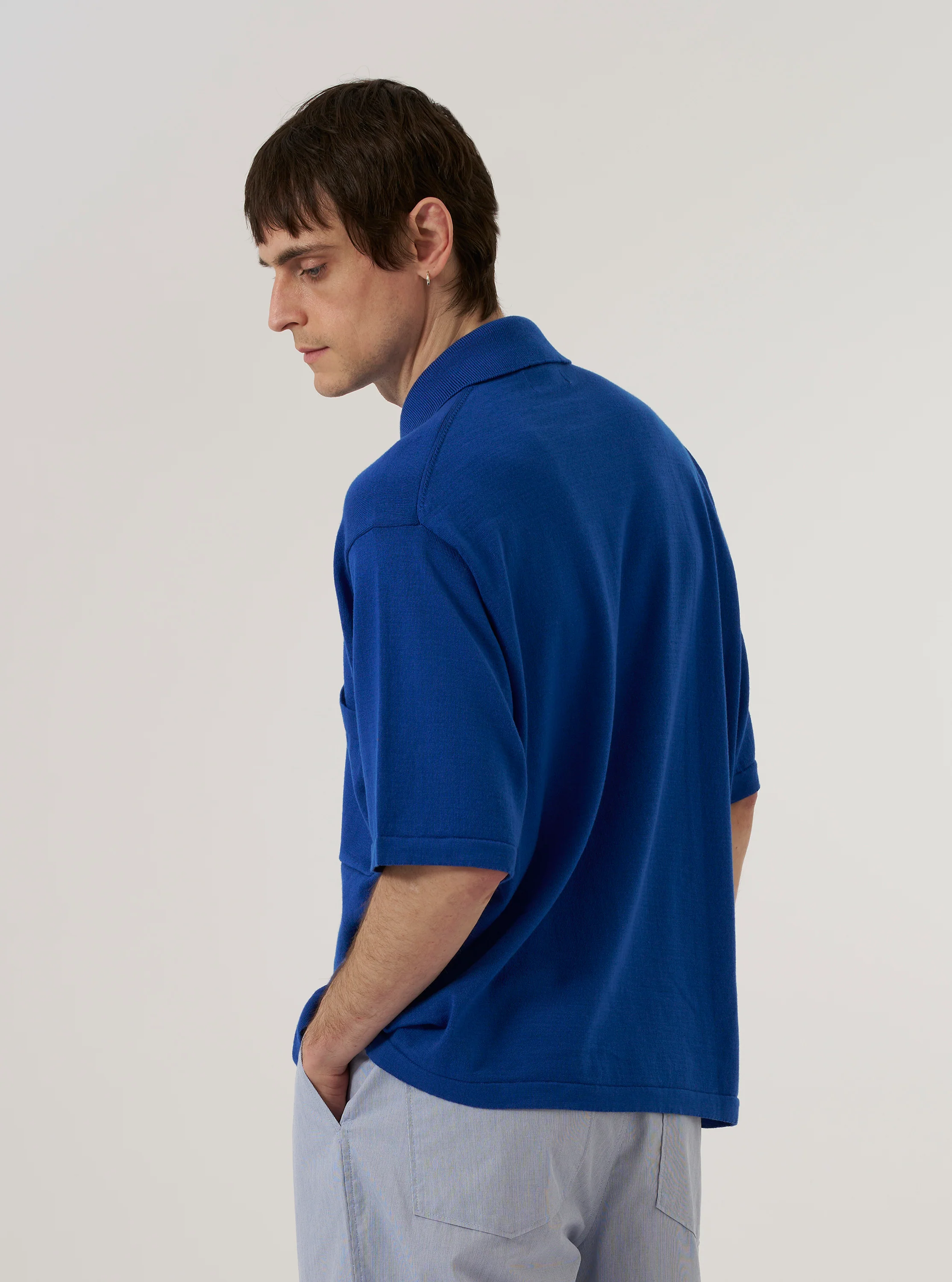 Blue Woolcot Bio S/S Pullover Knit Shirt II - Image 3