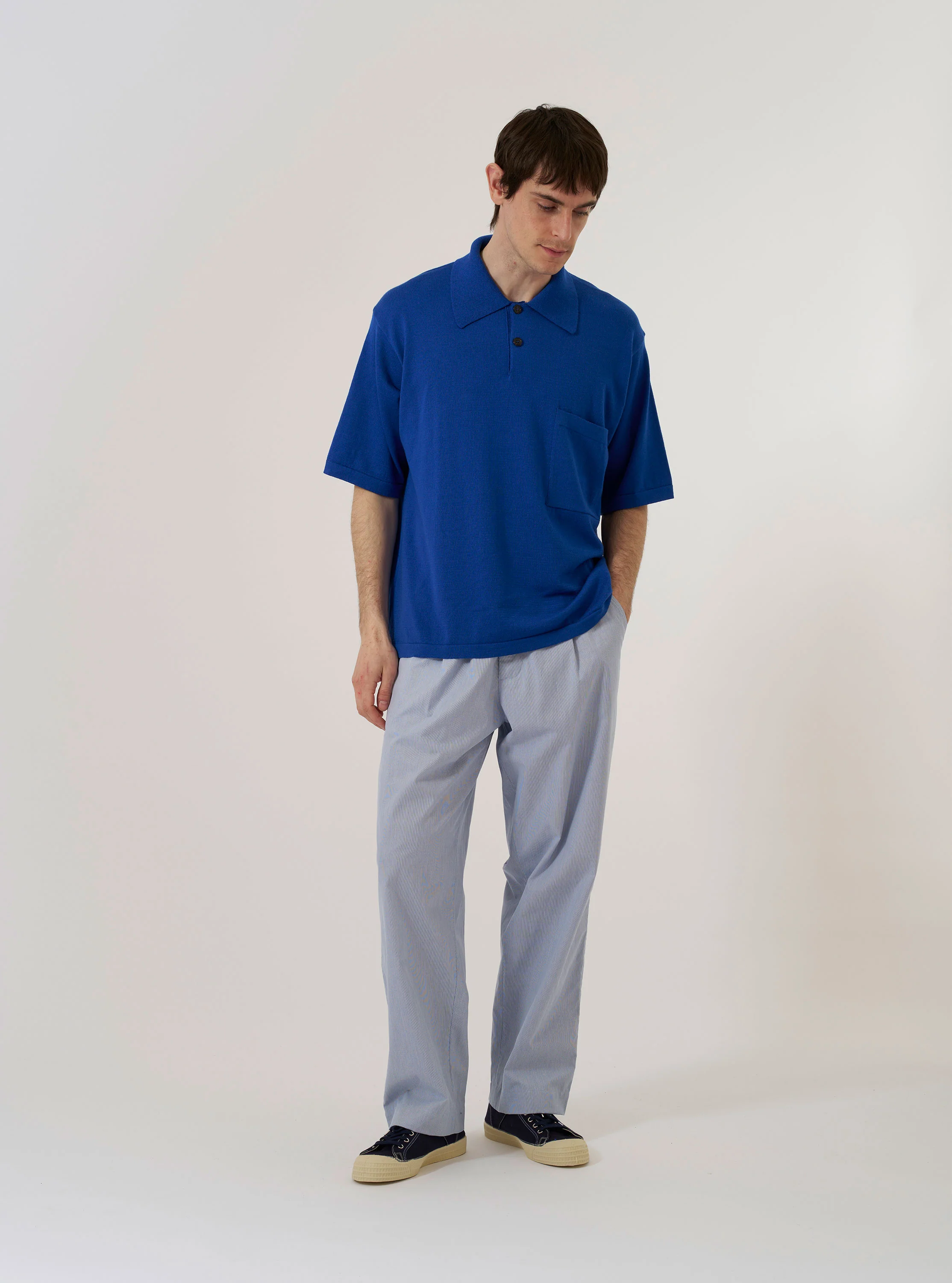 Blue Woolcot Bio S/S Pullover Knit Shirt II - Image 7