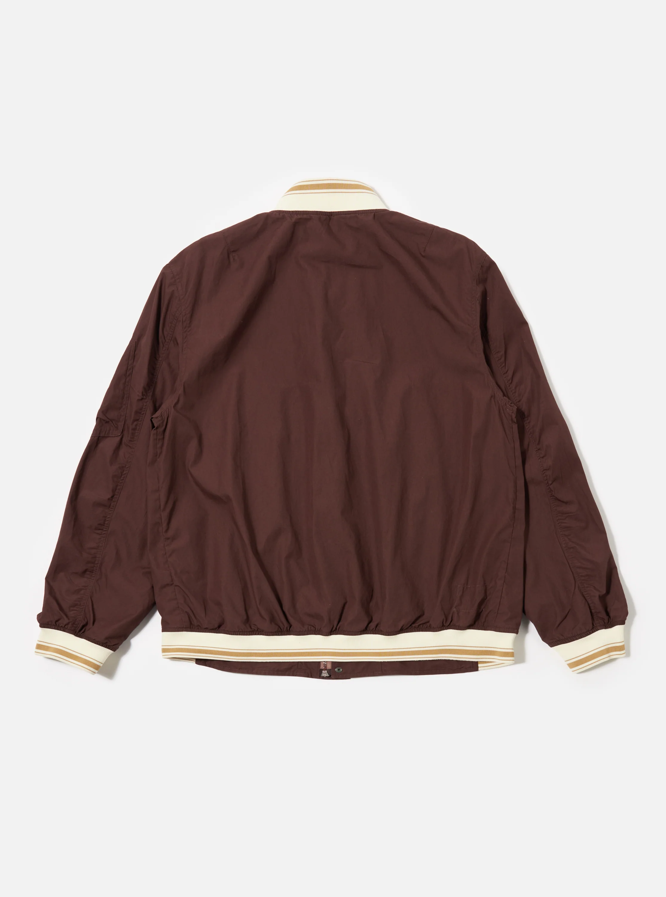 Brown Peached Poplin NS Bomber Jacket - Image 5
