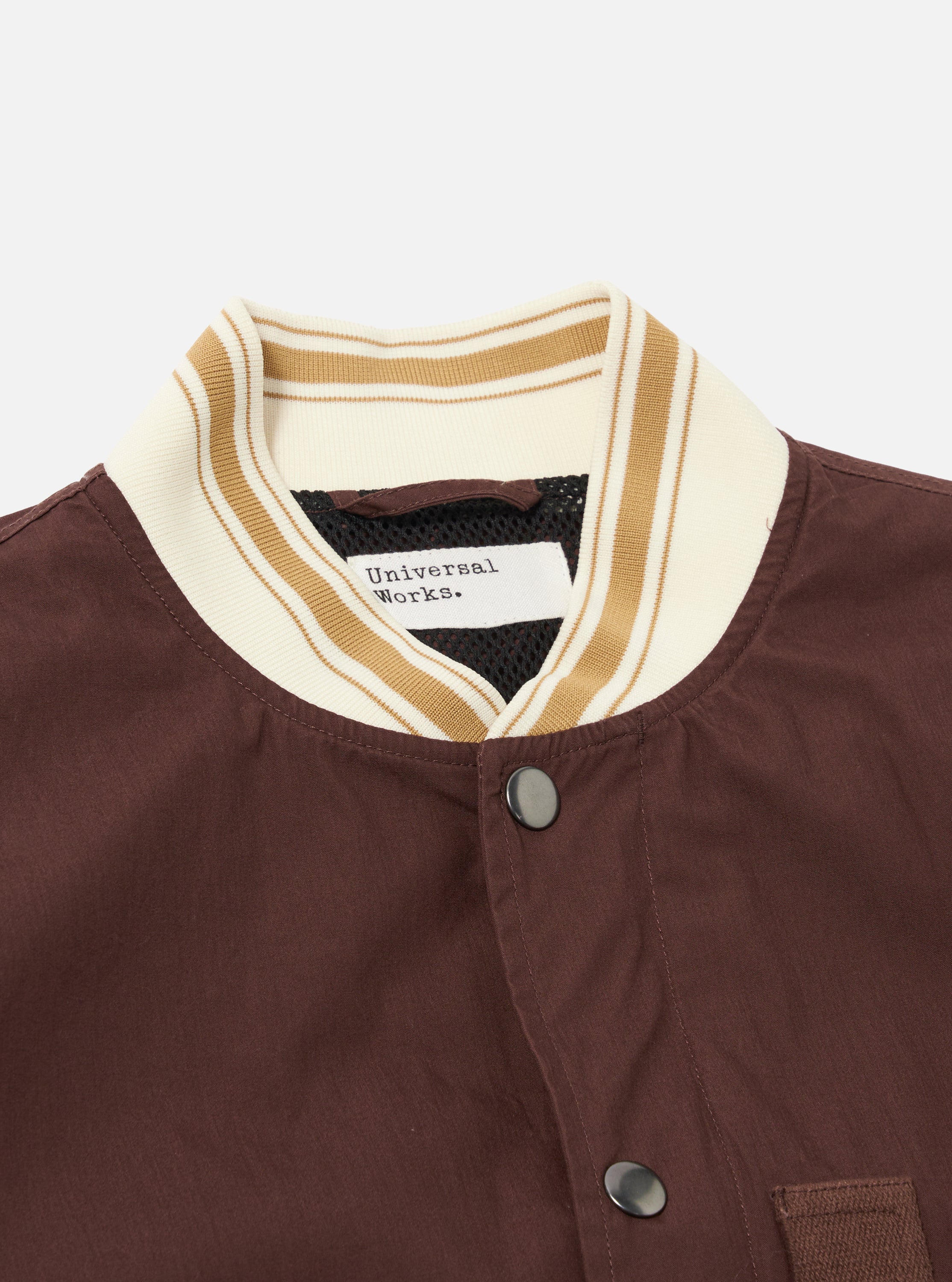 Brown Peached Poplin NS Bomber Jacket - Image 6
