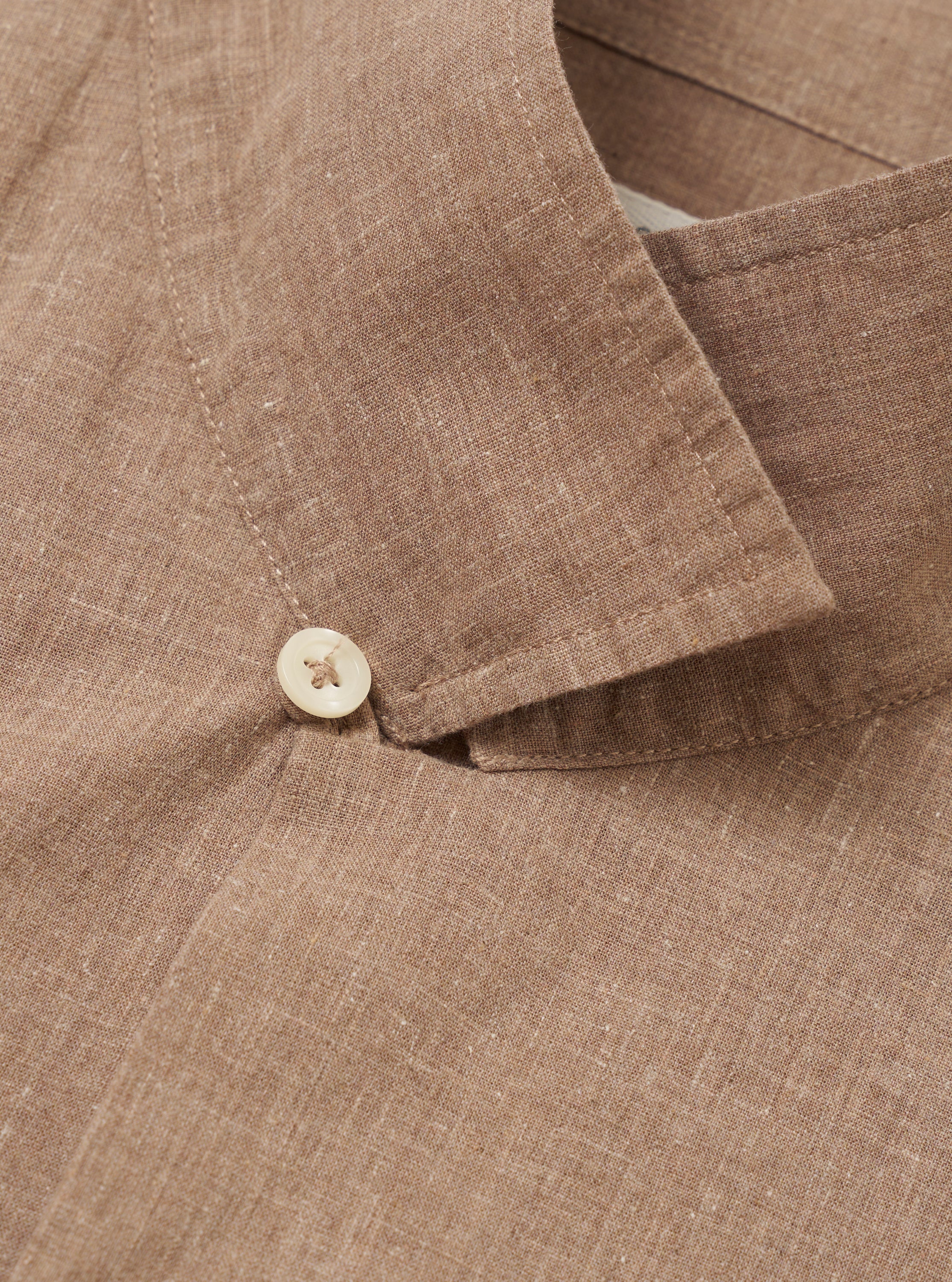 Brown Sido Linen Mix Road Shirt - Image 6