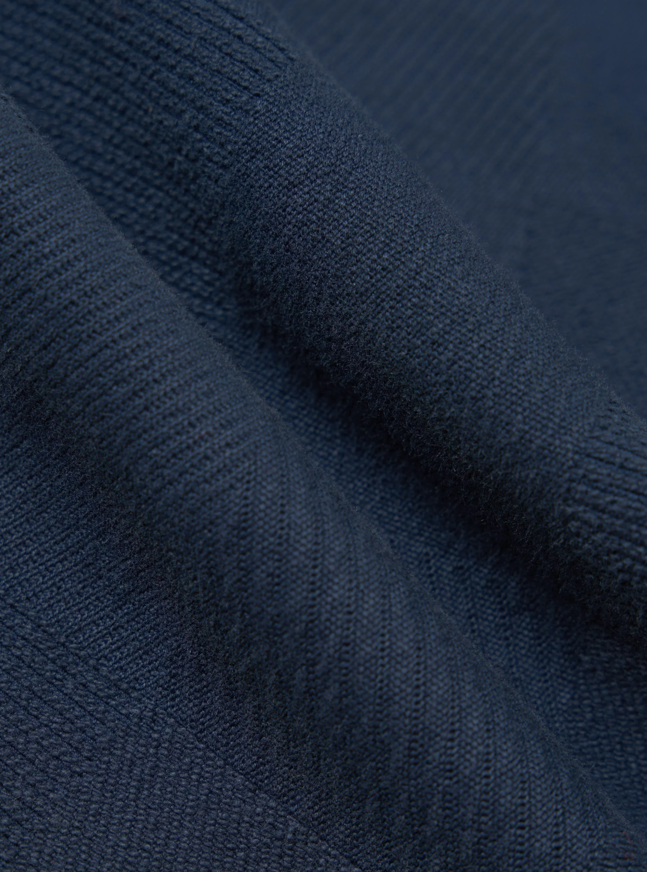 Dark Navy Patchwork Weave Cotton Pleated Track Pant - Image 4