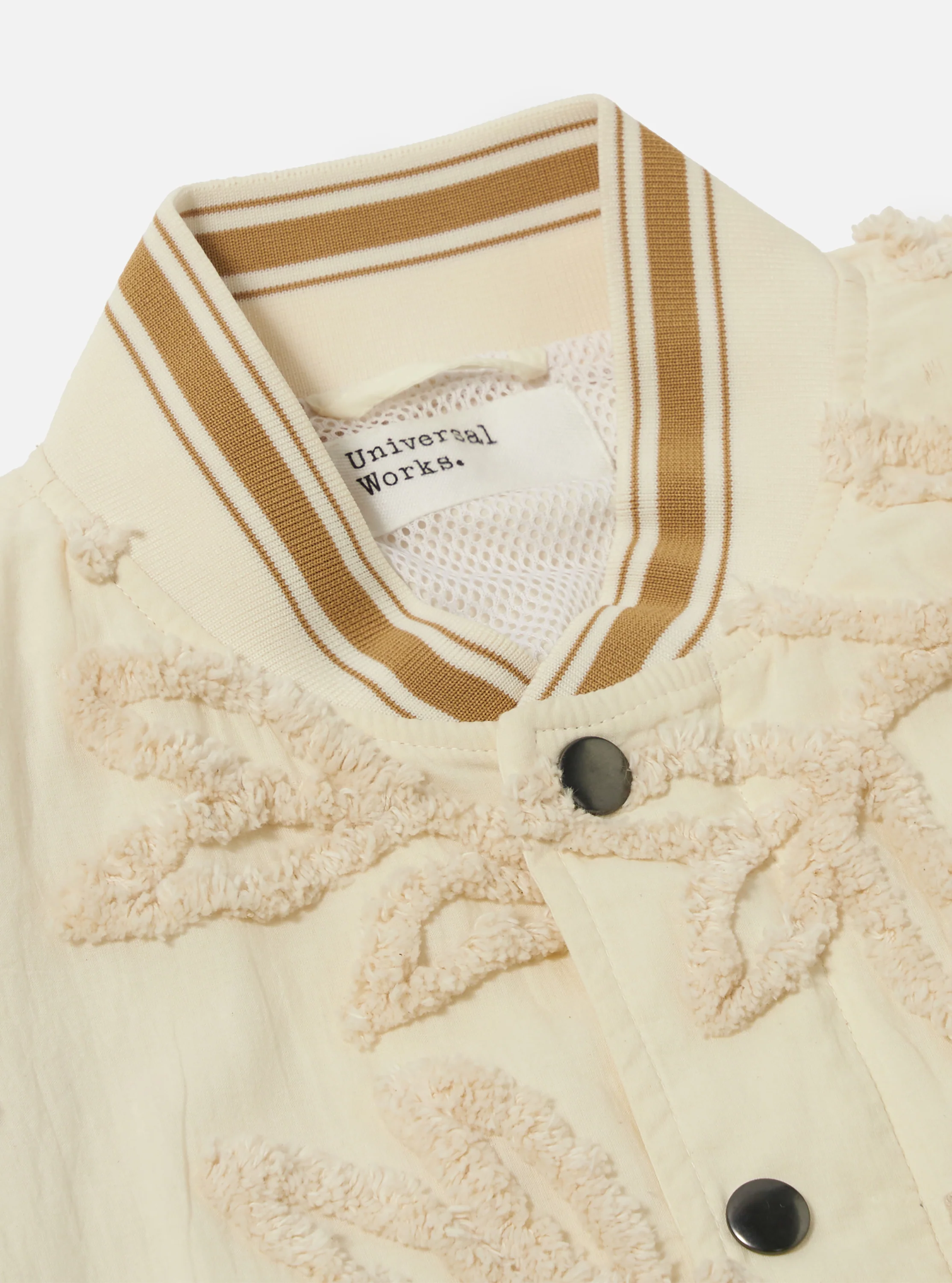 Ecru 3D Flower NS Bomber Jacket - Image 6