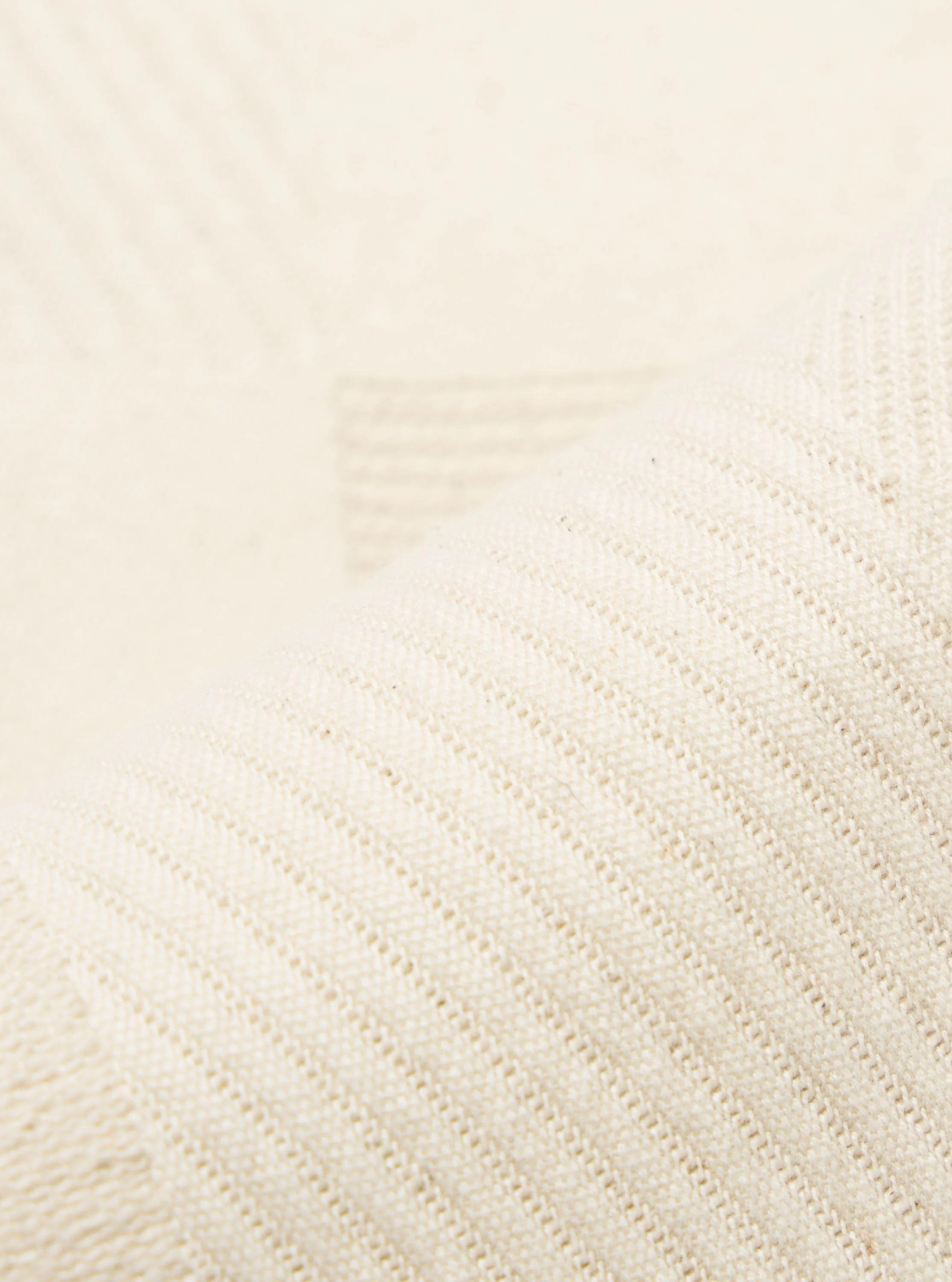 Ecru Patchwork Weave Cotton Pleated Track Pant - Image 4