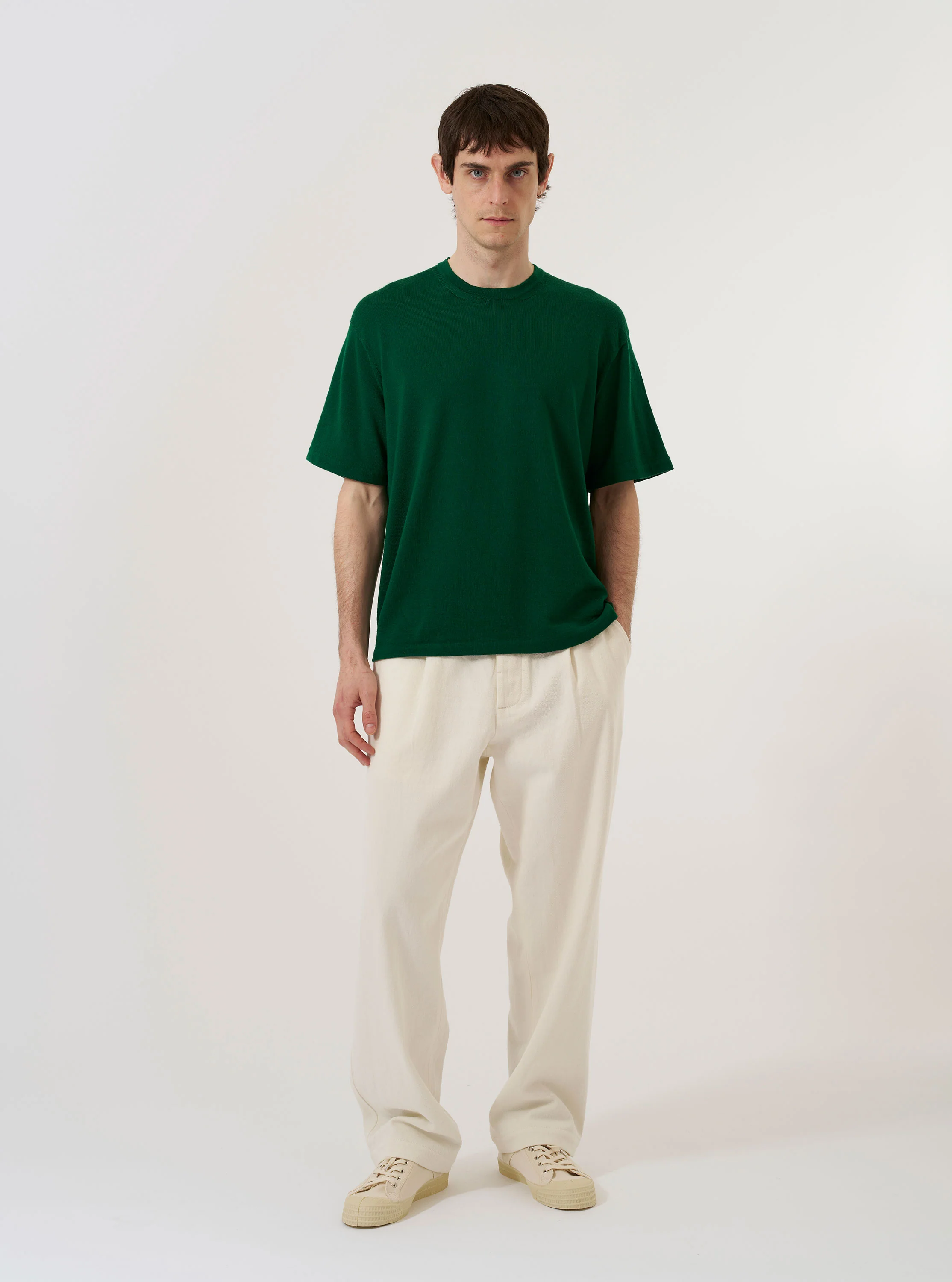 Green Merino Fine Knit Knit Tee - Image 7