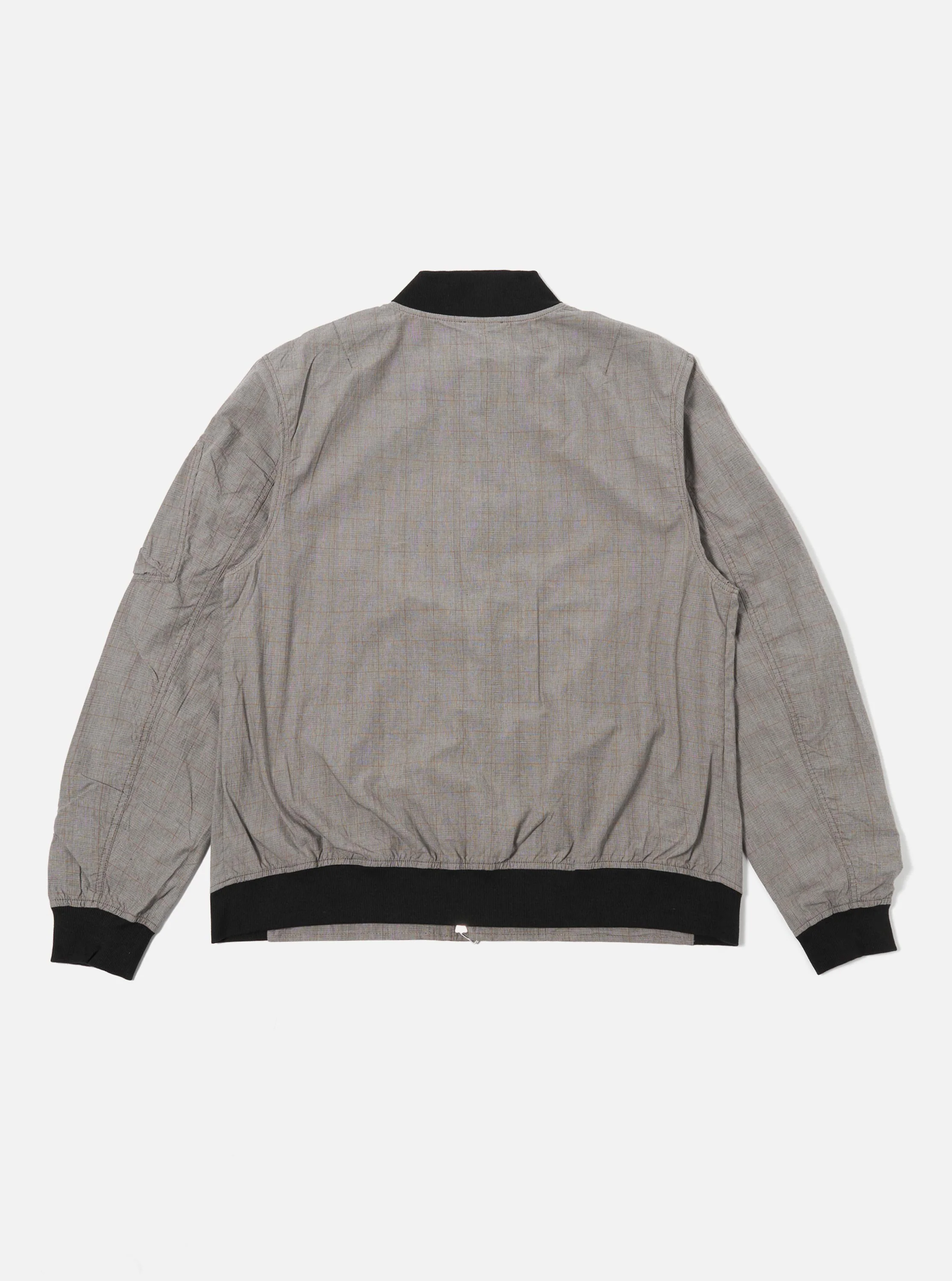 Grey Brown Wales Glen Check NS Bomber Jacket - Image 5