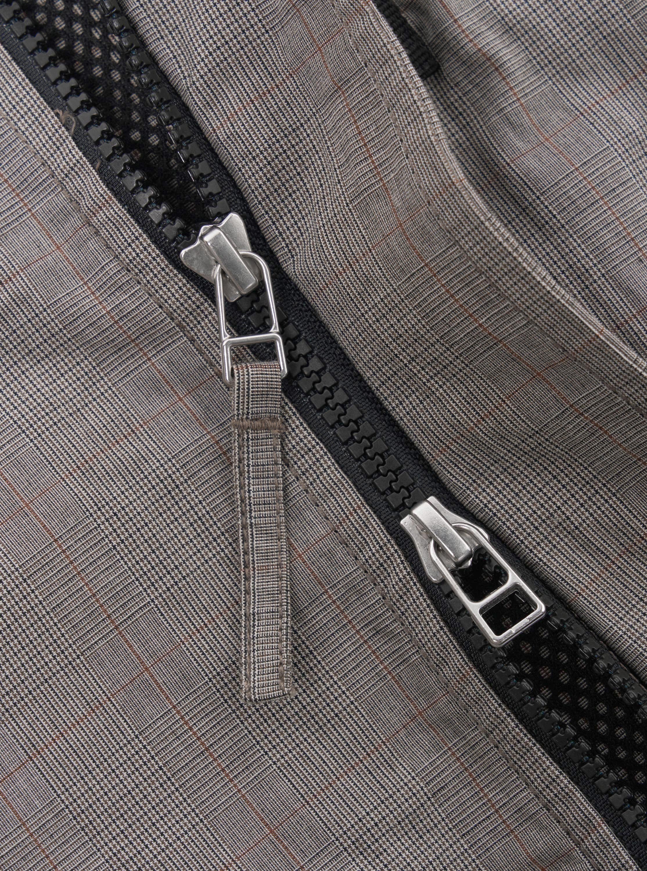 Grey Brown Wales Glen Check NS Bomber Jacket - Image 6