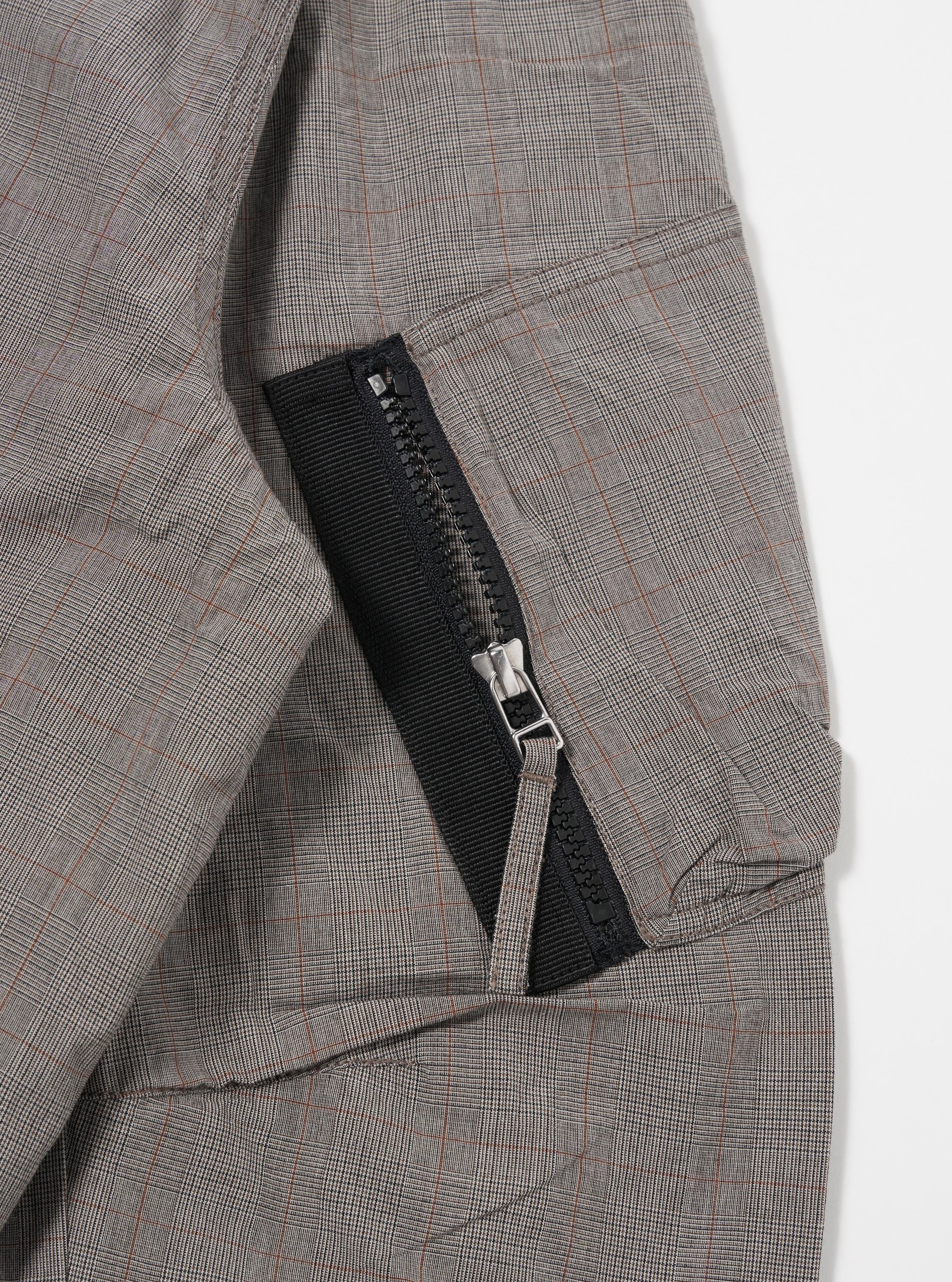 Grey Brown Wales Glen Check NS Bomber Jacket - Image 7