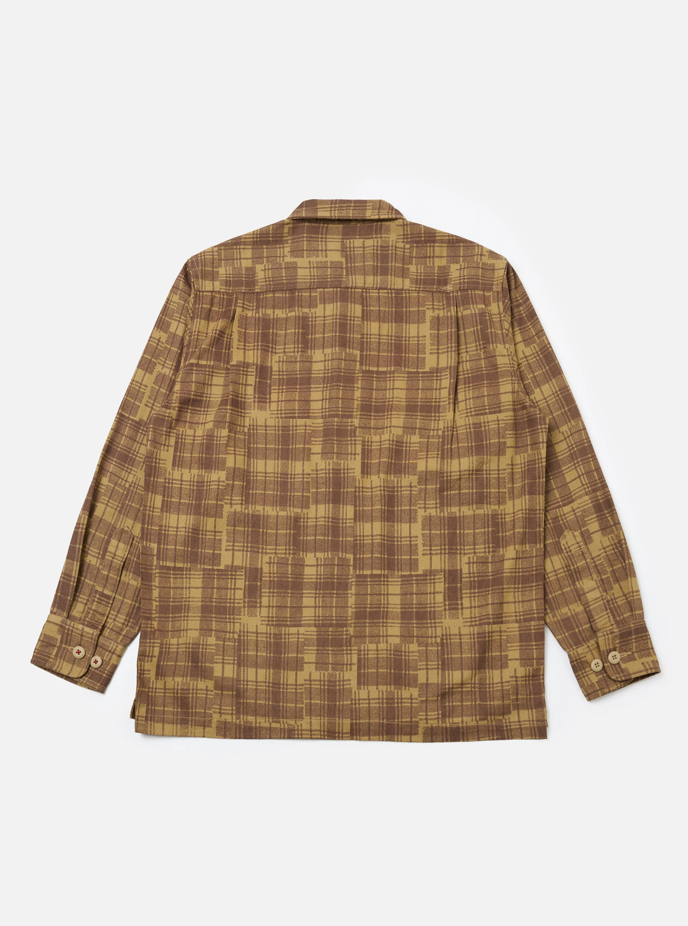 Khaki Patch Check Twill Fatigue Shirt - Image 5