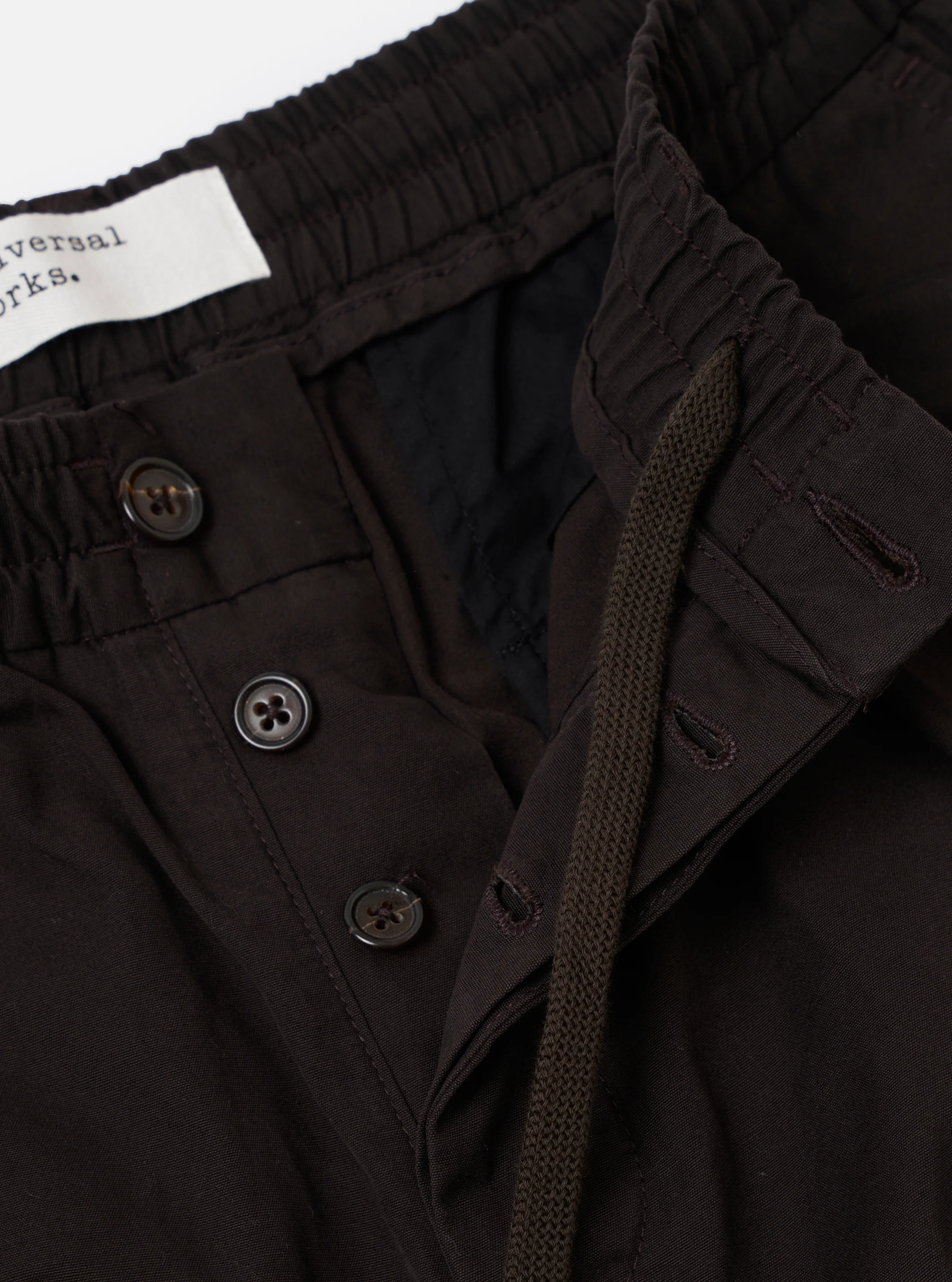 Licorice Summer Canvas Pleated Track Pant - Image 6