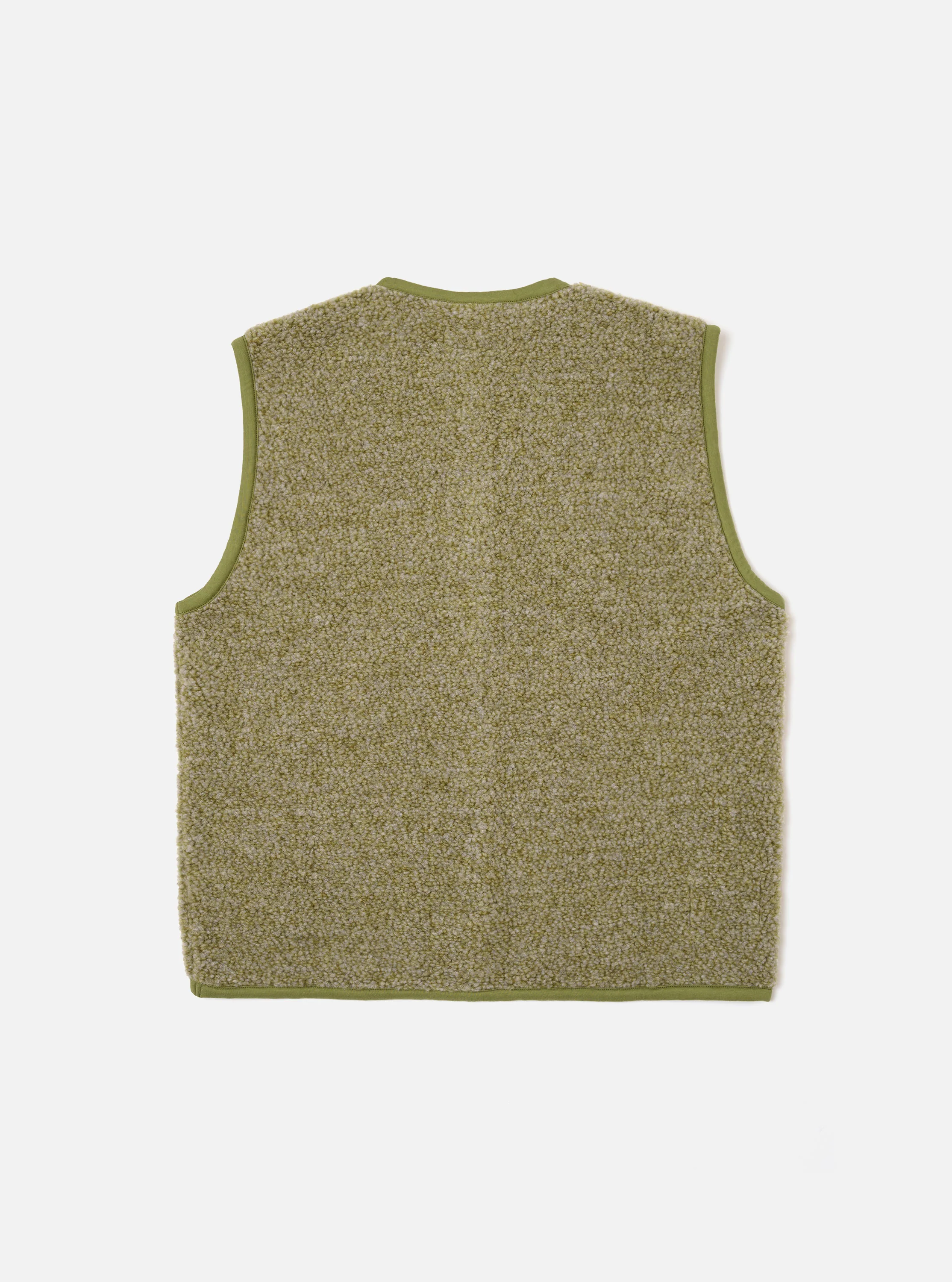 Light Olive Alvar Fleece Lancaster Gilet - Image 5