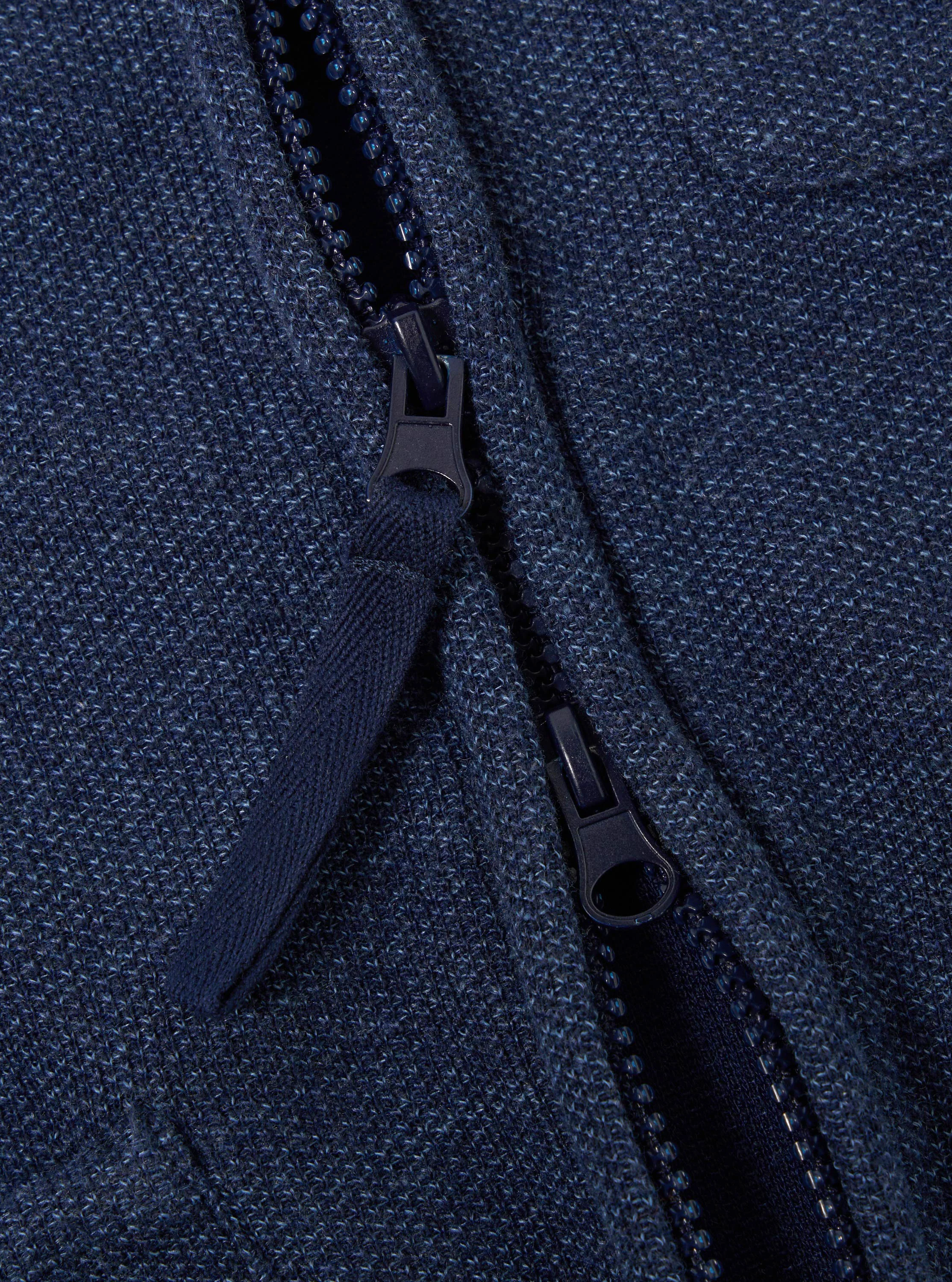 Navy Maiorca Jersey Zip Gilet - Image 6