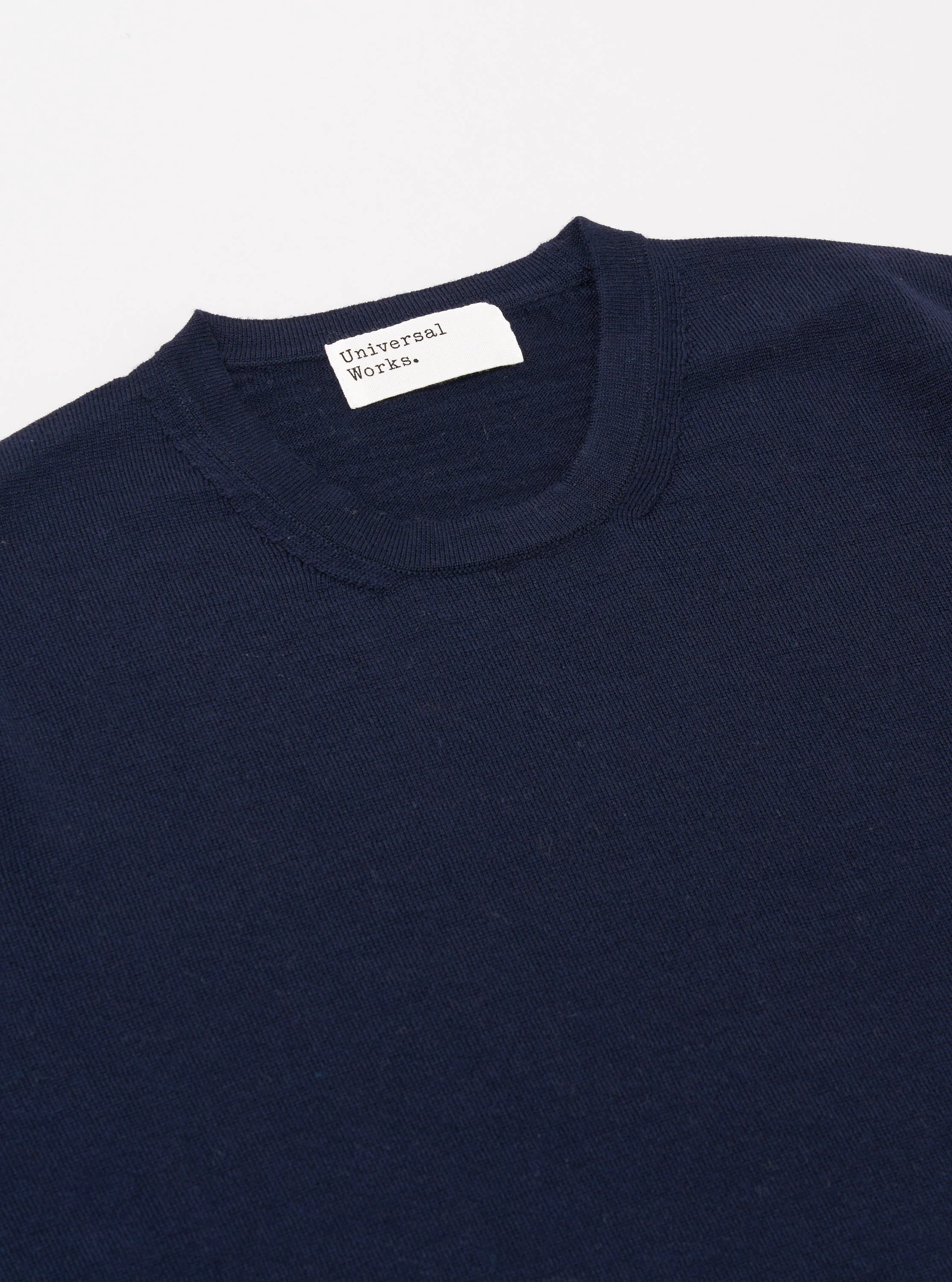 Navy Merino Fine Knit Knit Tee - Image 6
