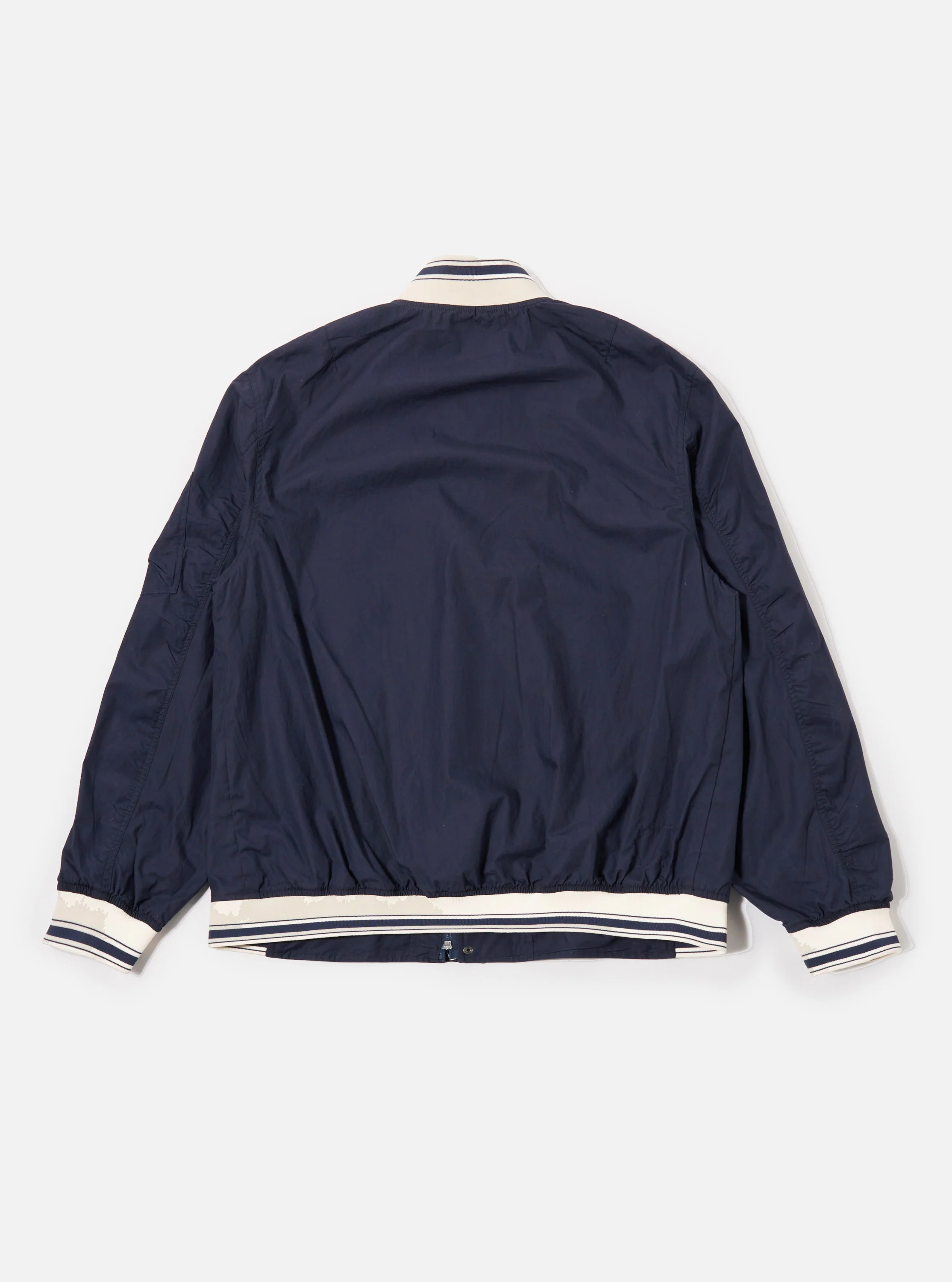 Navy Peached Poplin NS Bomber Jacket - Image 5