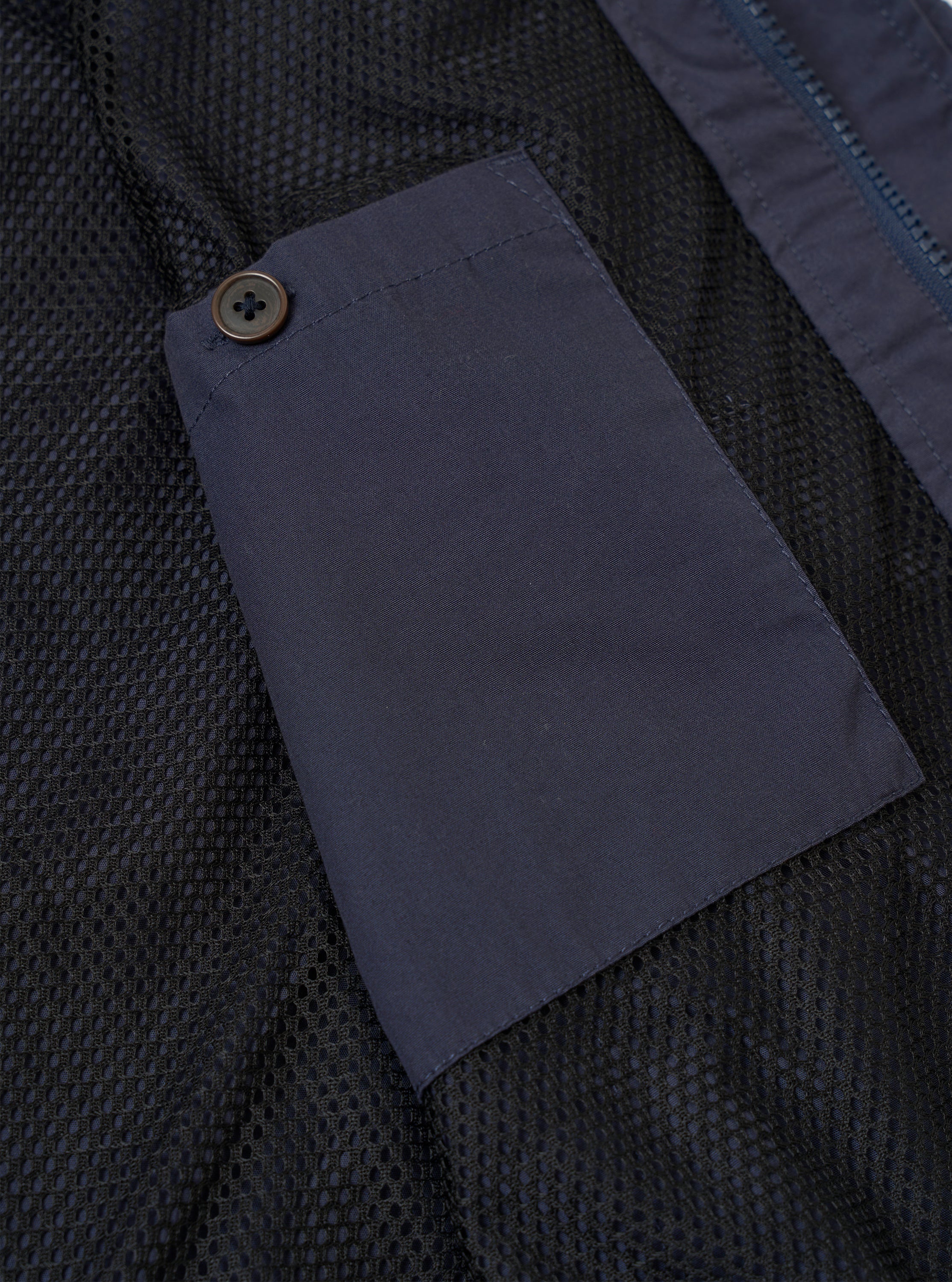 Navy Peached Poplin NS Bomber Jacket - Image 8