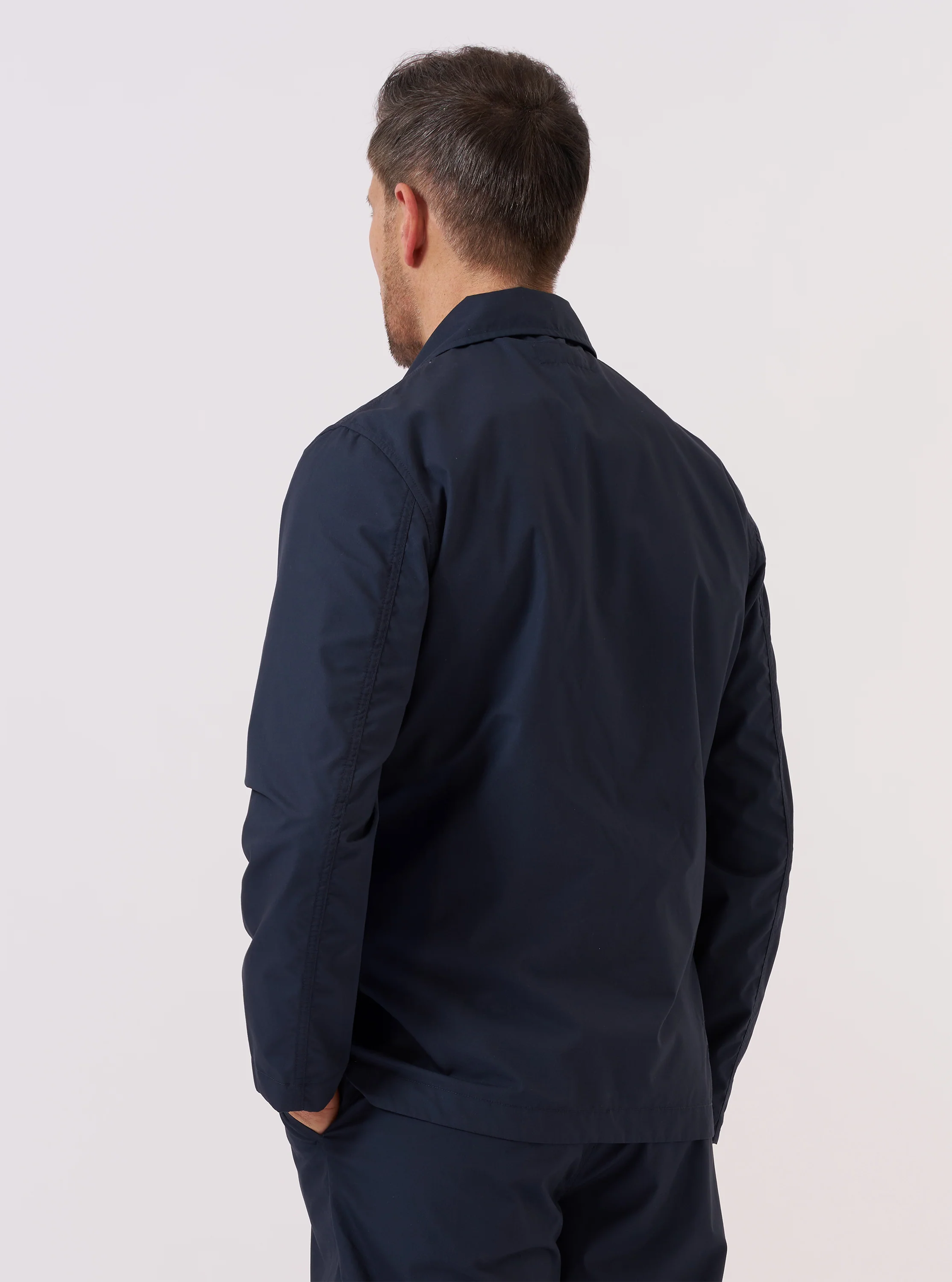 Navy Recycled Polytech Bakers Jacket - Image 3