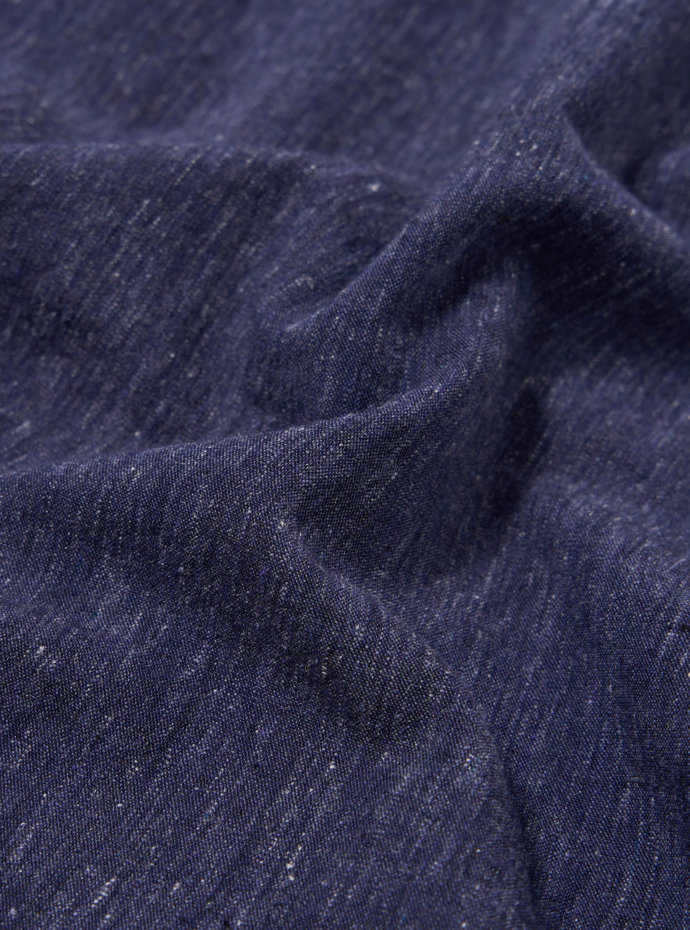 Navy Sido Linen Mix Road Shirt - Image 4