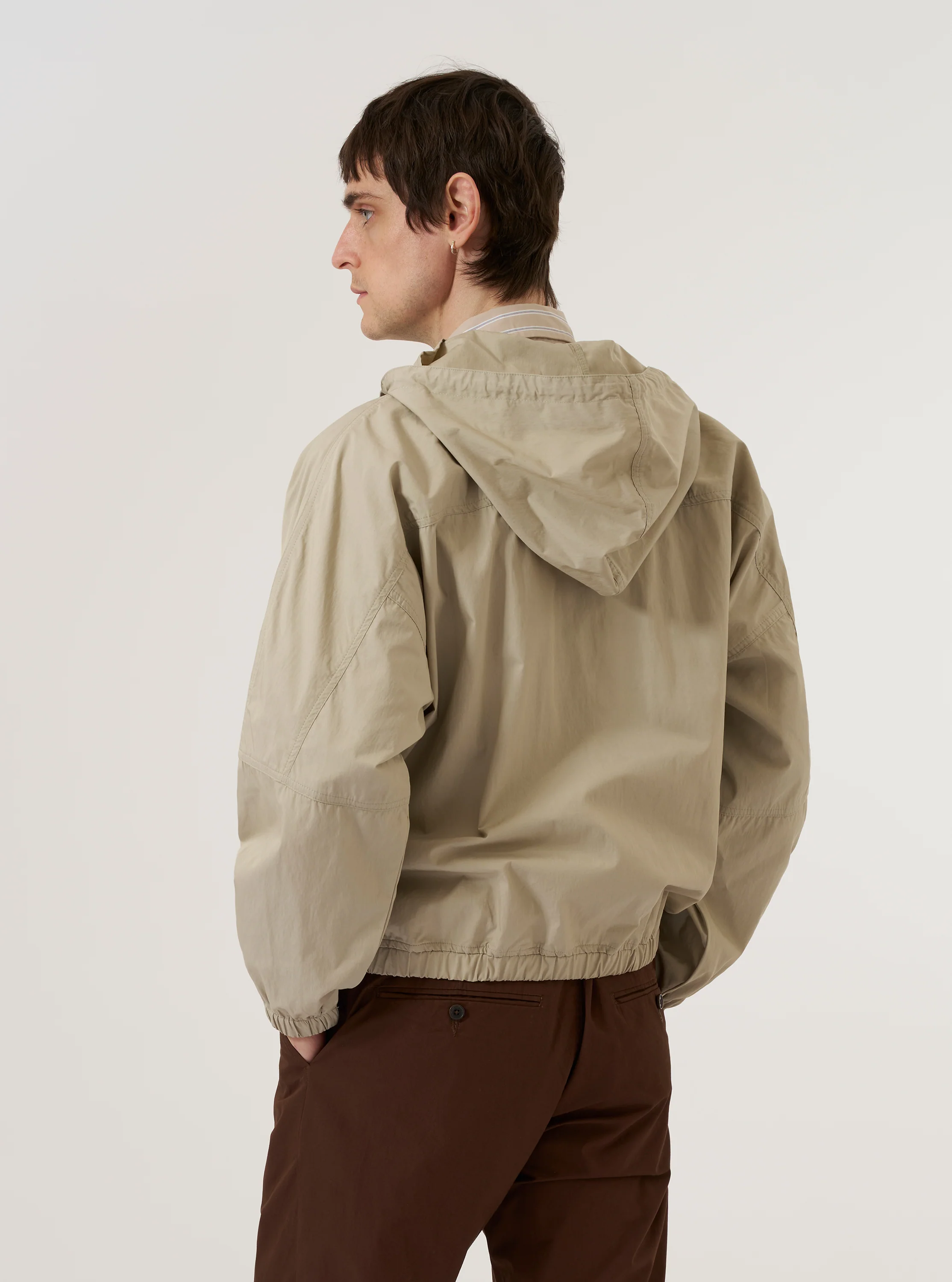Sand Cotton Reycled Nylon Mix Daley Jacket - Image 3