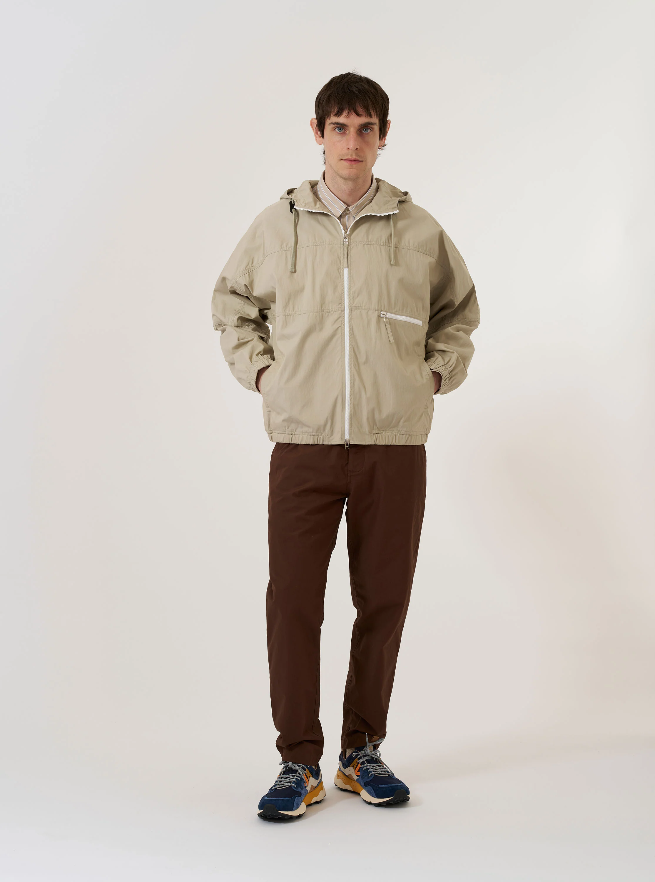 Sand Cotton Reycled Nylon Mix Daley Jacket - Image 9