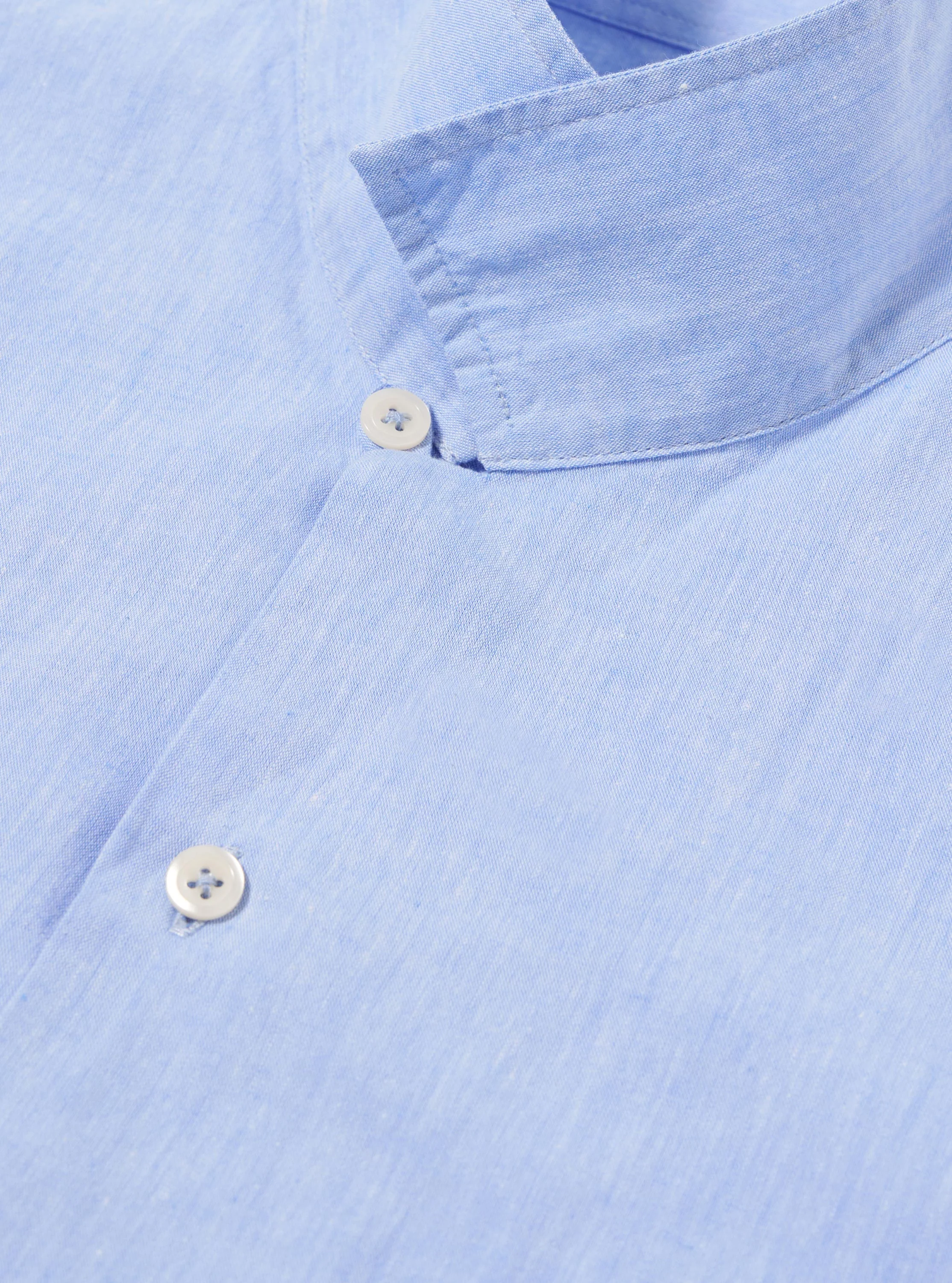 Sky Blue Sido Linen Mix Road Shirt - Image 6