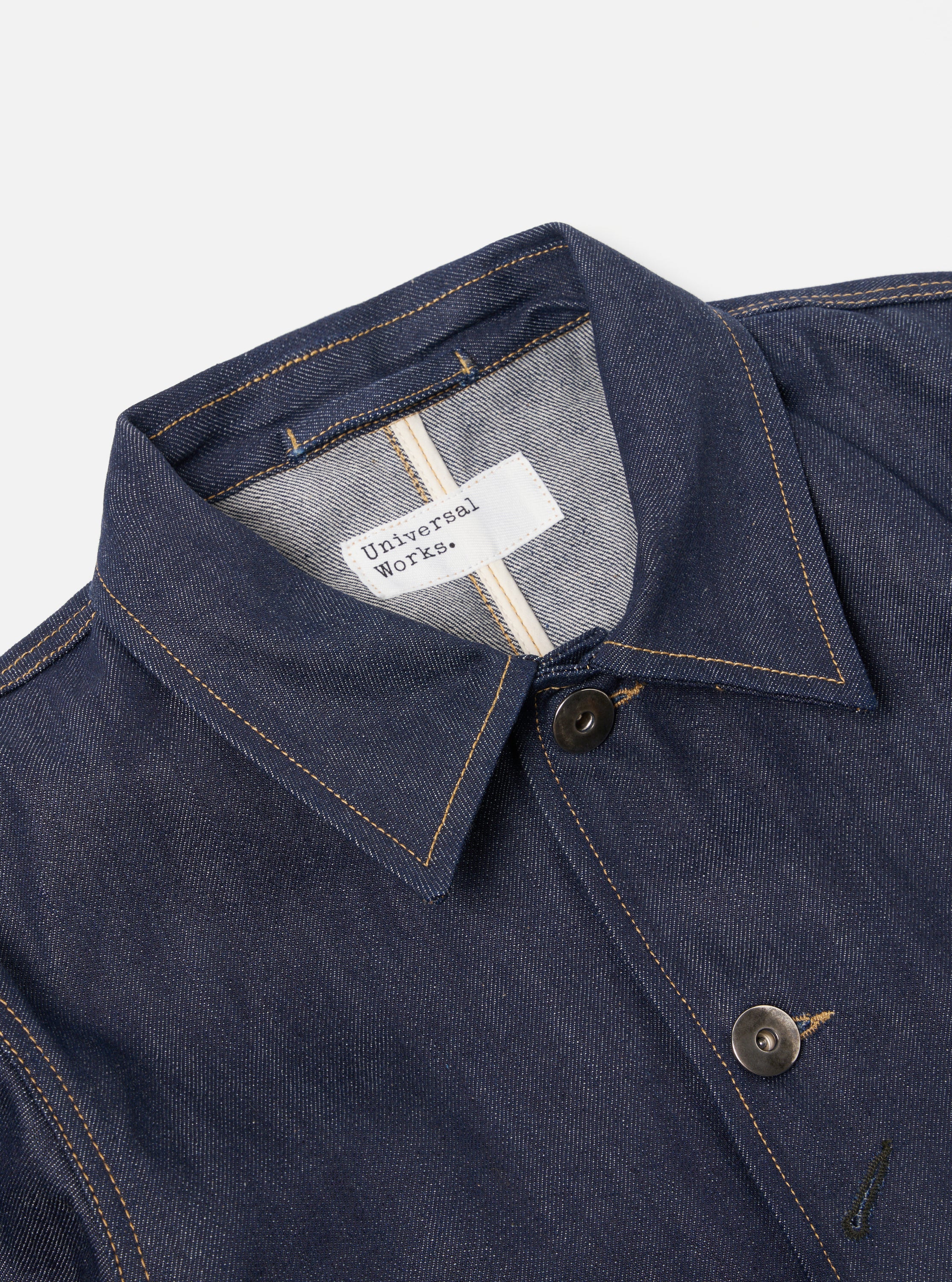 Indigo 13oz Selvedge Denim Bakers Jacket - Image 4