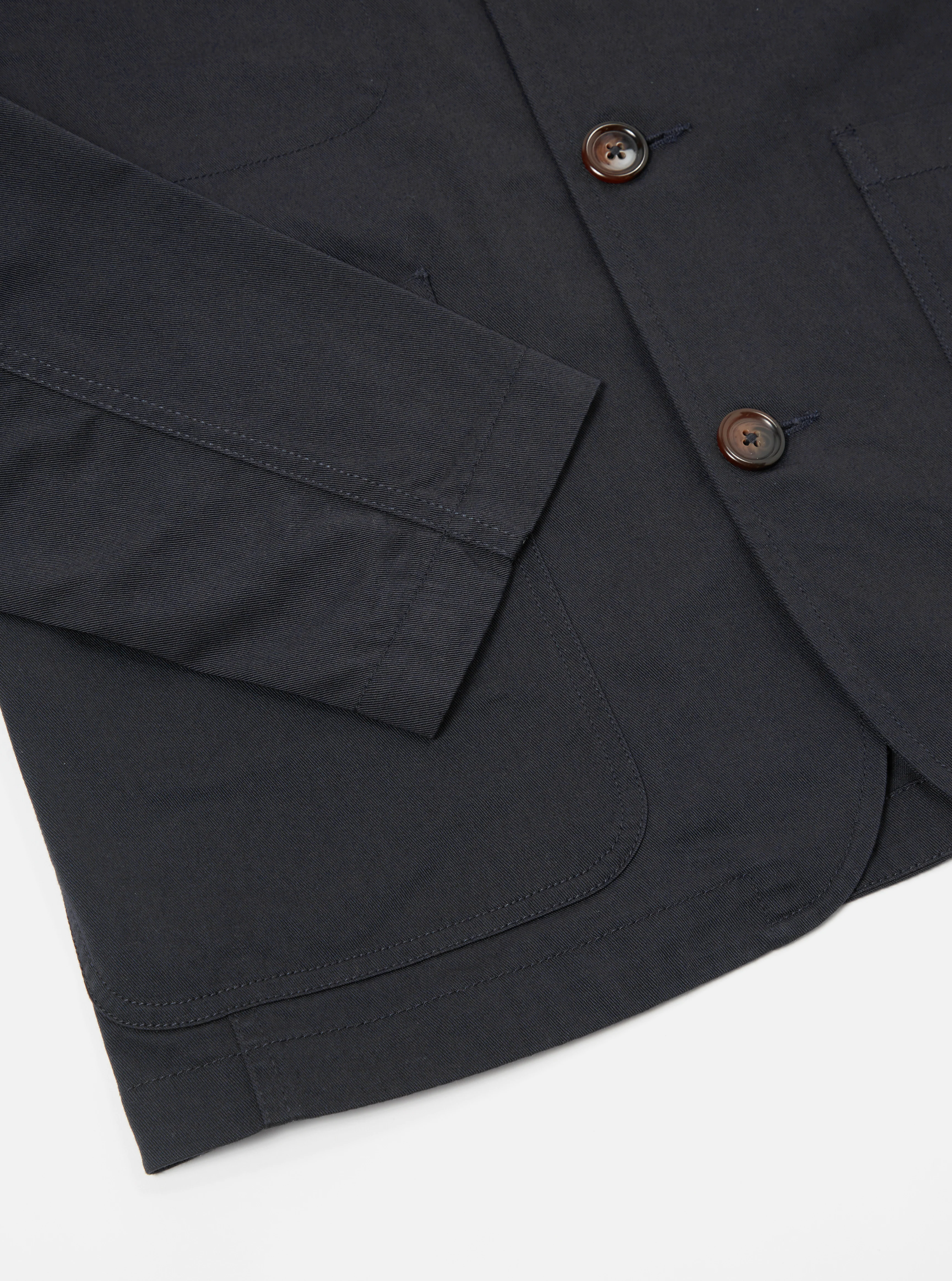 Black Twill Bakers Jacket - Image 6