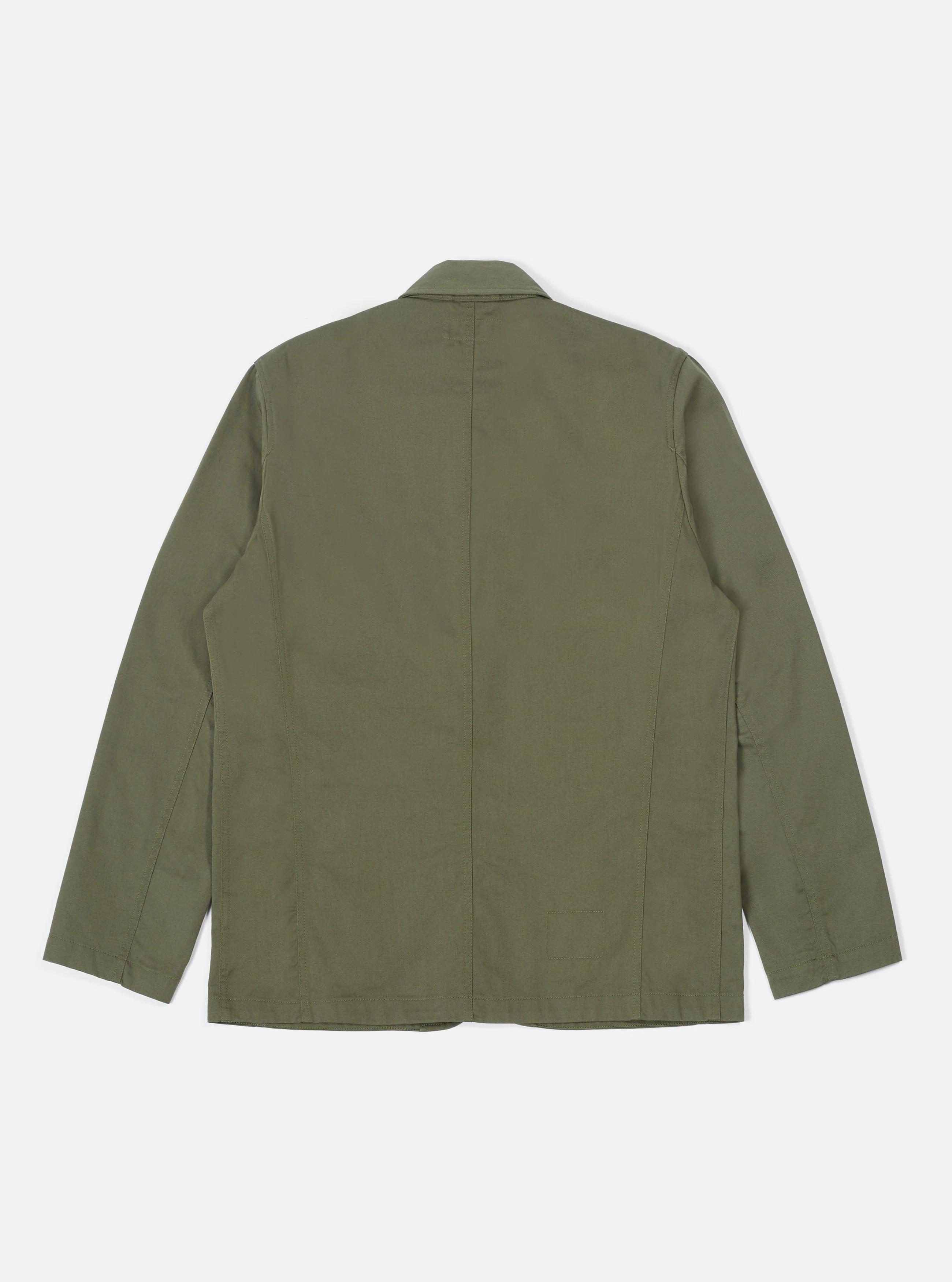 Light Olive Twill Bakers Jacket - Image 3