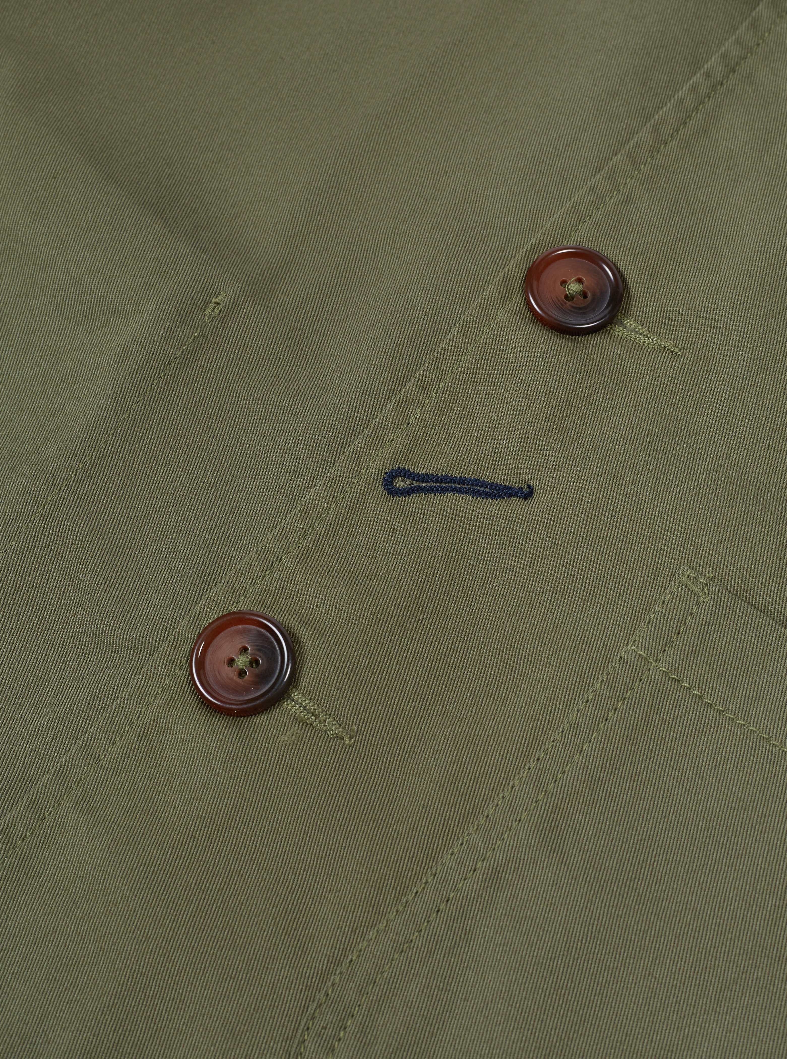 Light Olive Twill Bakers Jacket - Image 5