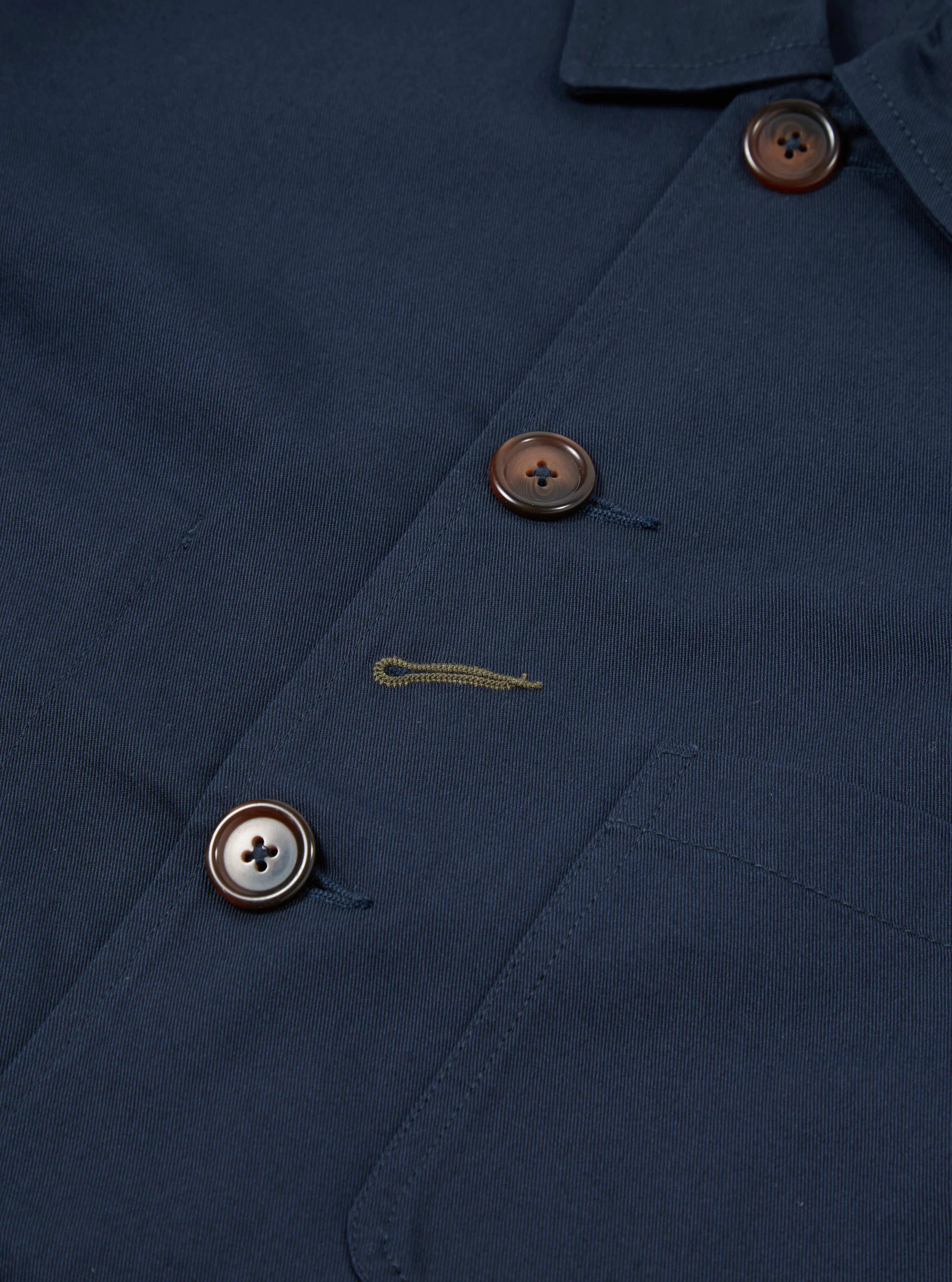Navy Twill Bakers Jacket - Image 6