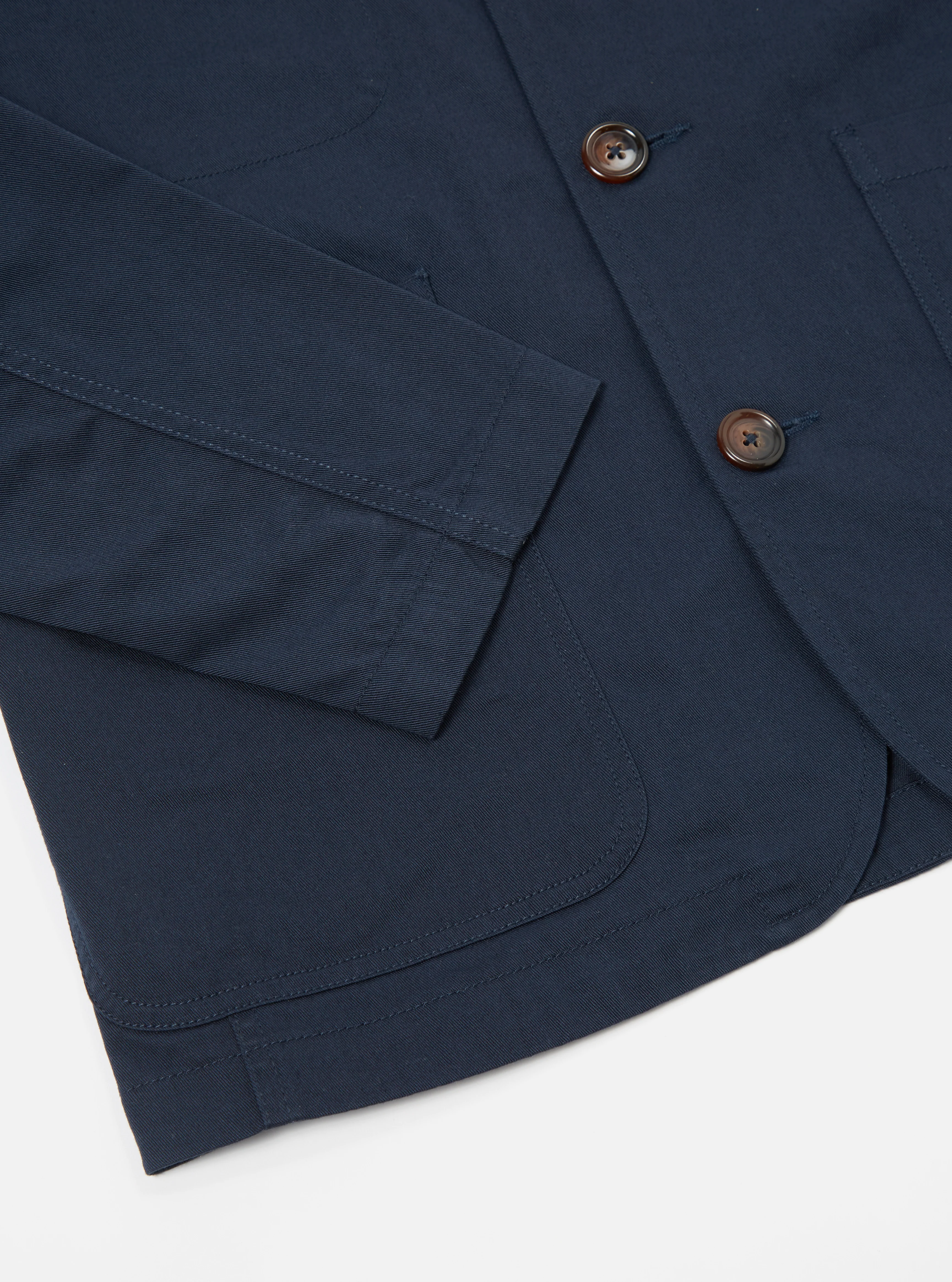 Navy Twill Bakers Jacket - Image 7