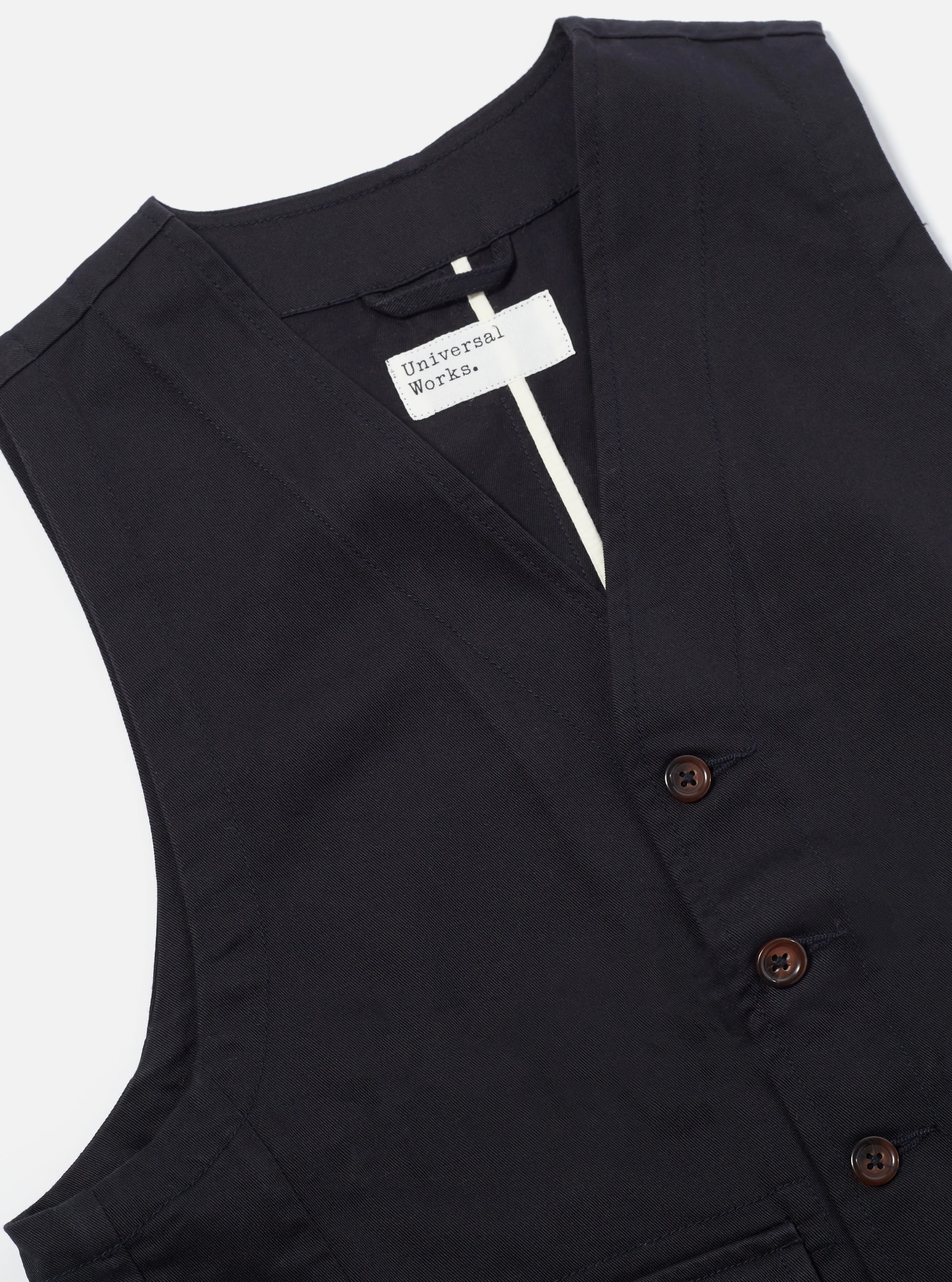Black Twill Field Waistcoat - Image 4