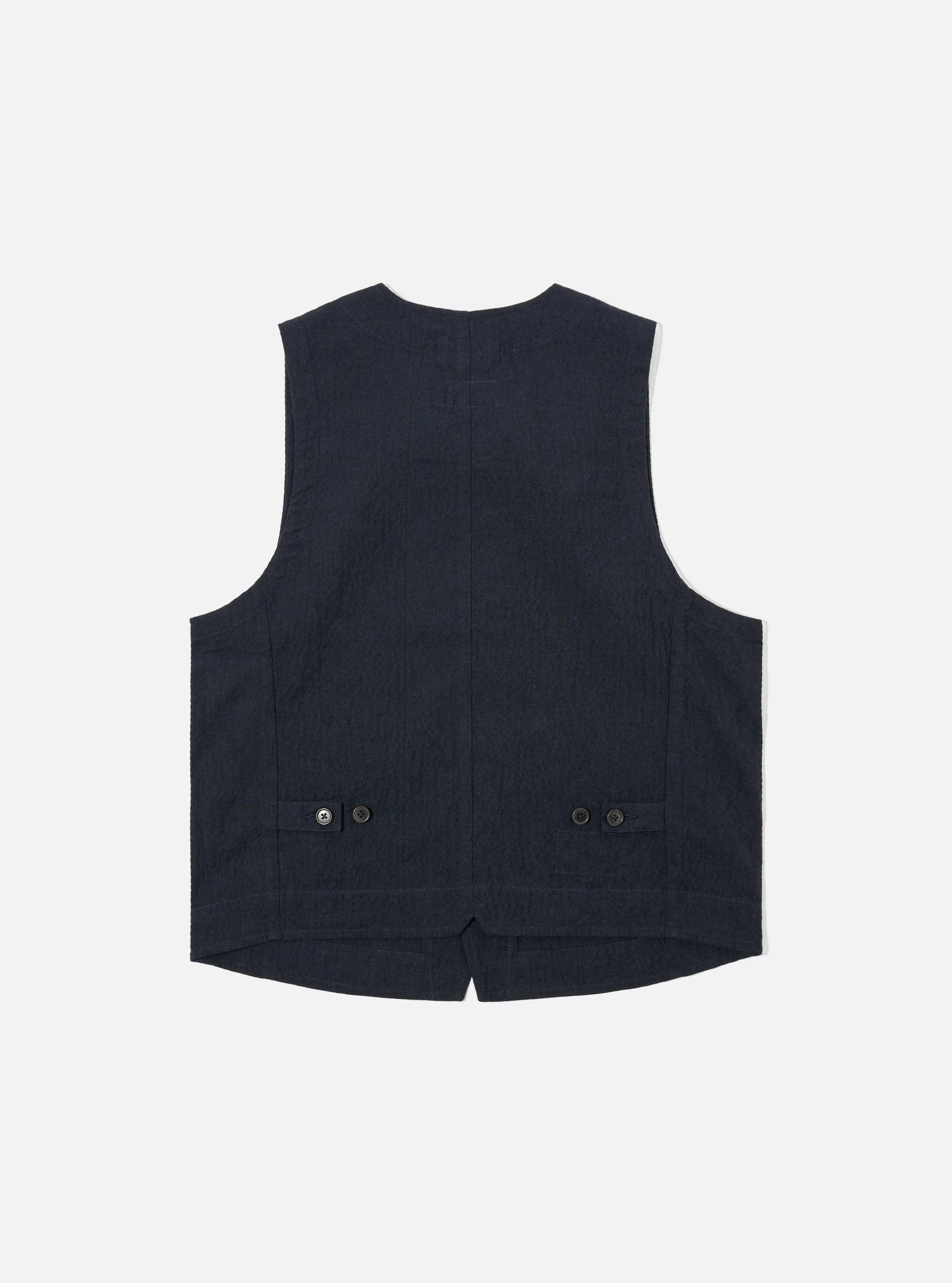 Dark Navy Ospina Cotton Field Waistcoat - Image 5
