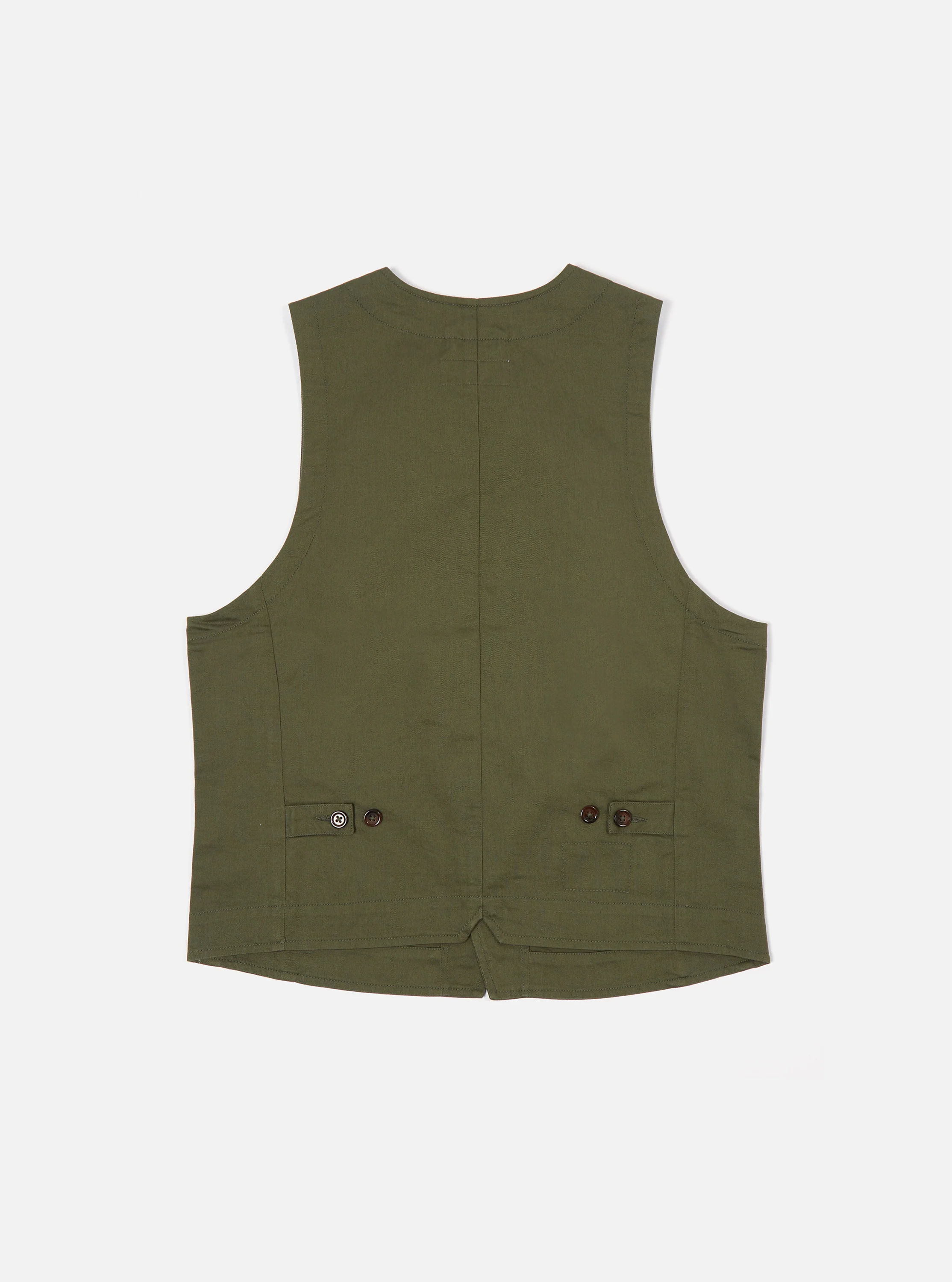 Light Olive Twill Field Waistcoat - Image 3