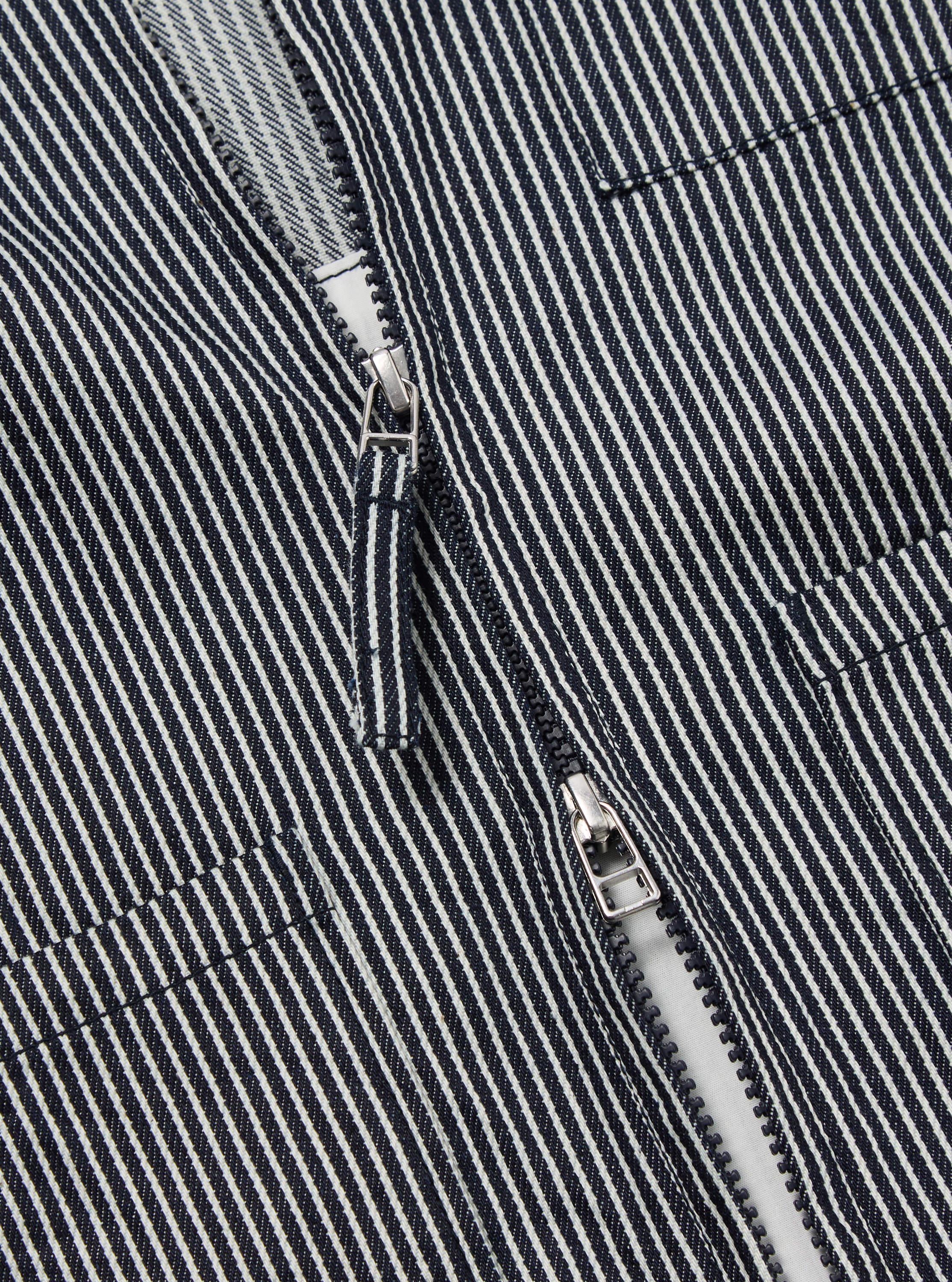 Indigo Hickory Stripe Denim Marine Gilet - Image 7