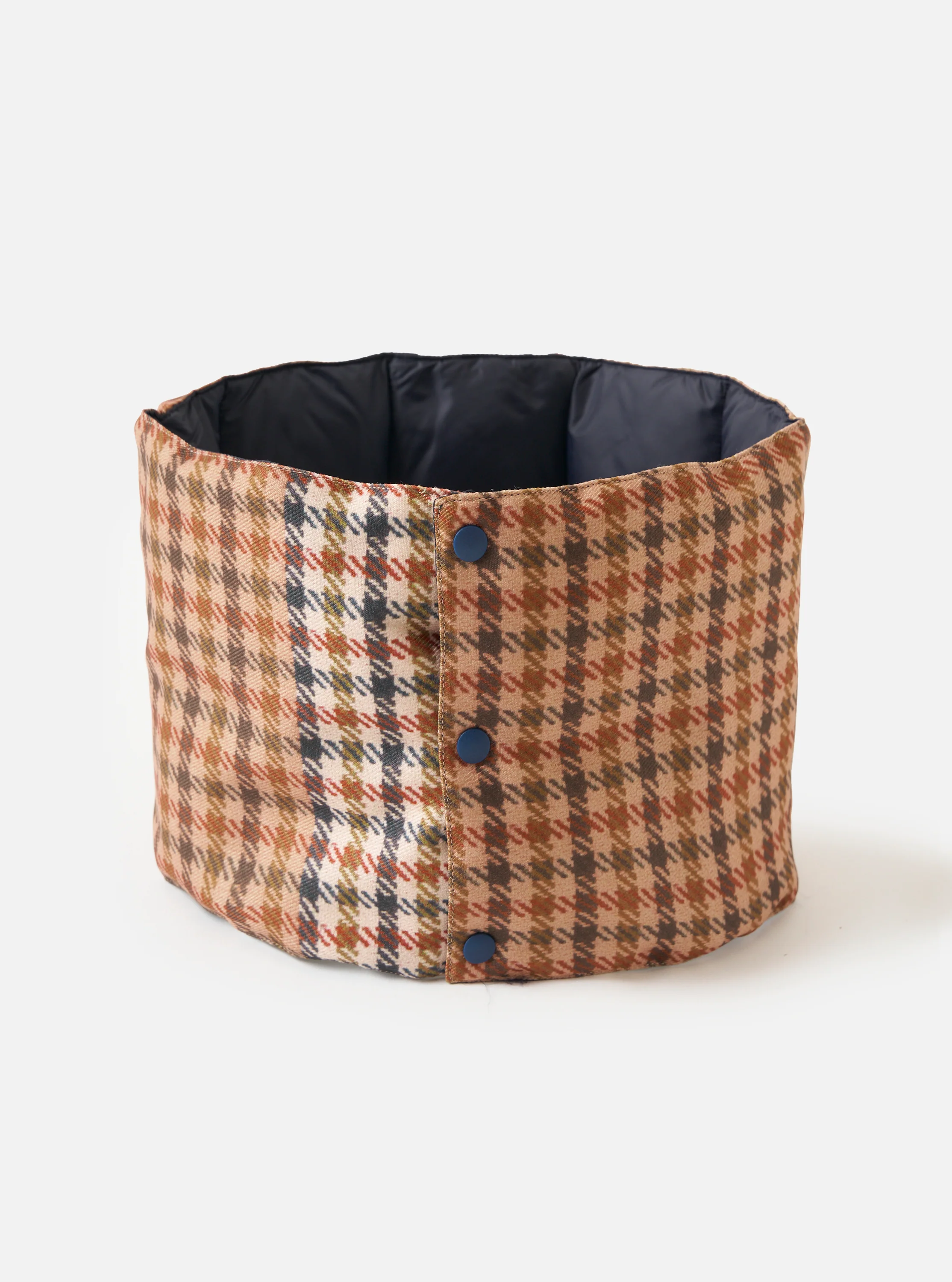 TAION x Universal Works Reversible Dark Navy Military Line Neck Warmer - Image 3