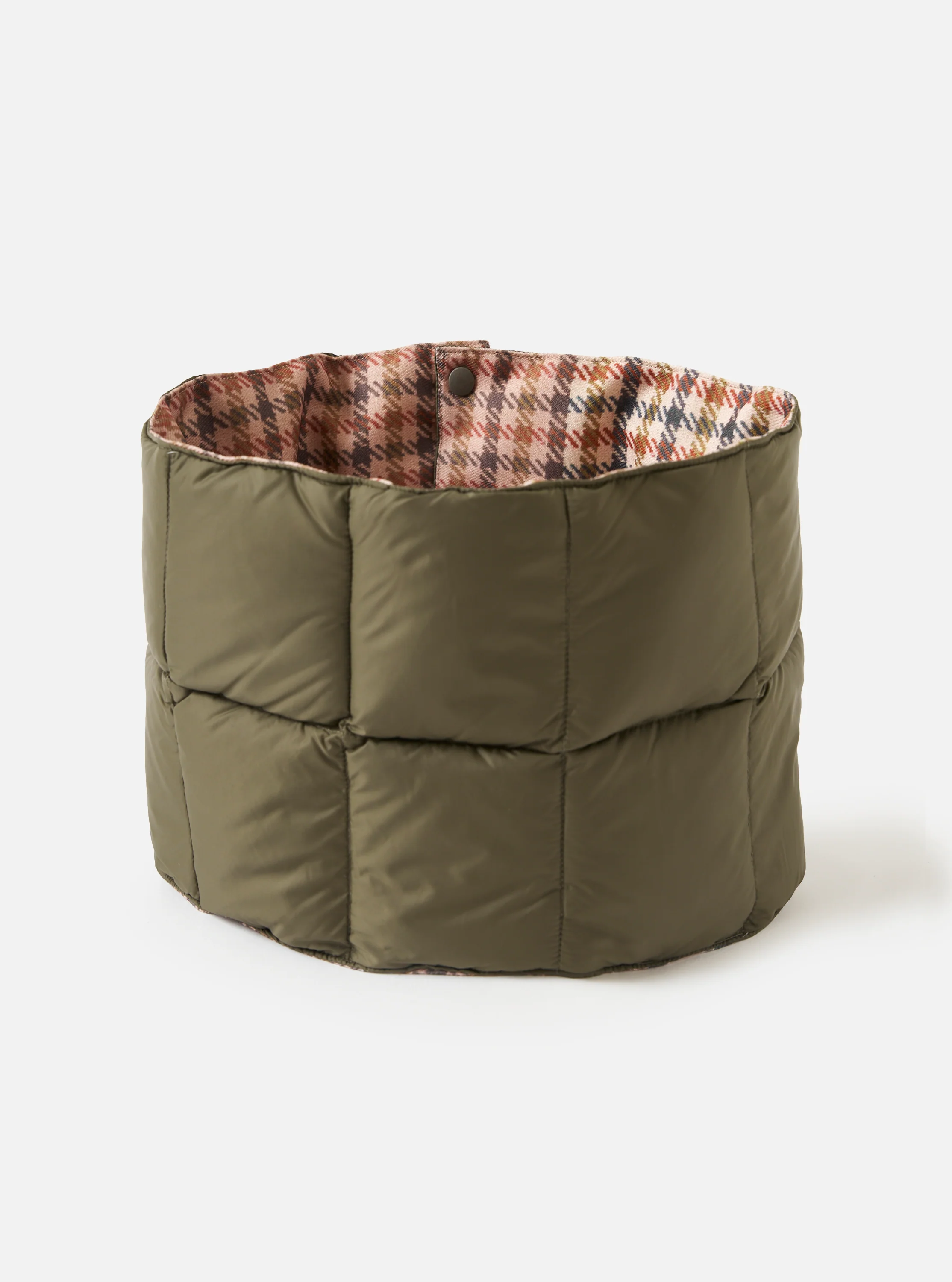 TAION x Universal Works Reversible Dark Olive Military Line Neck Warmer - Image 4