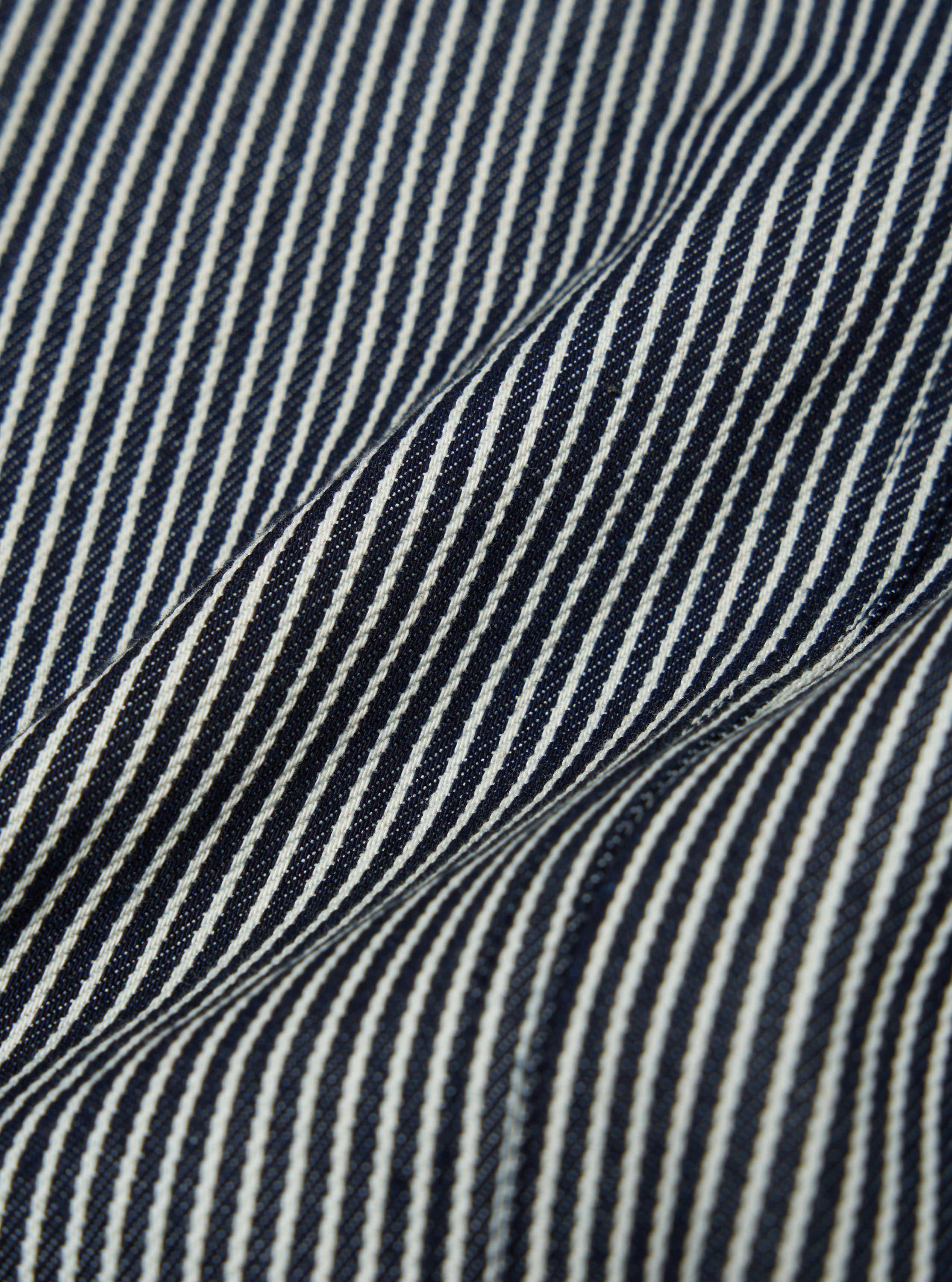 Indigo Hickory Stripe Denim Original Bakers Jacket - Image 9