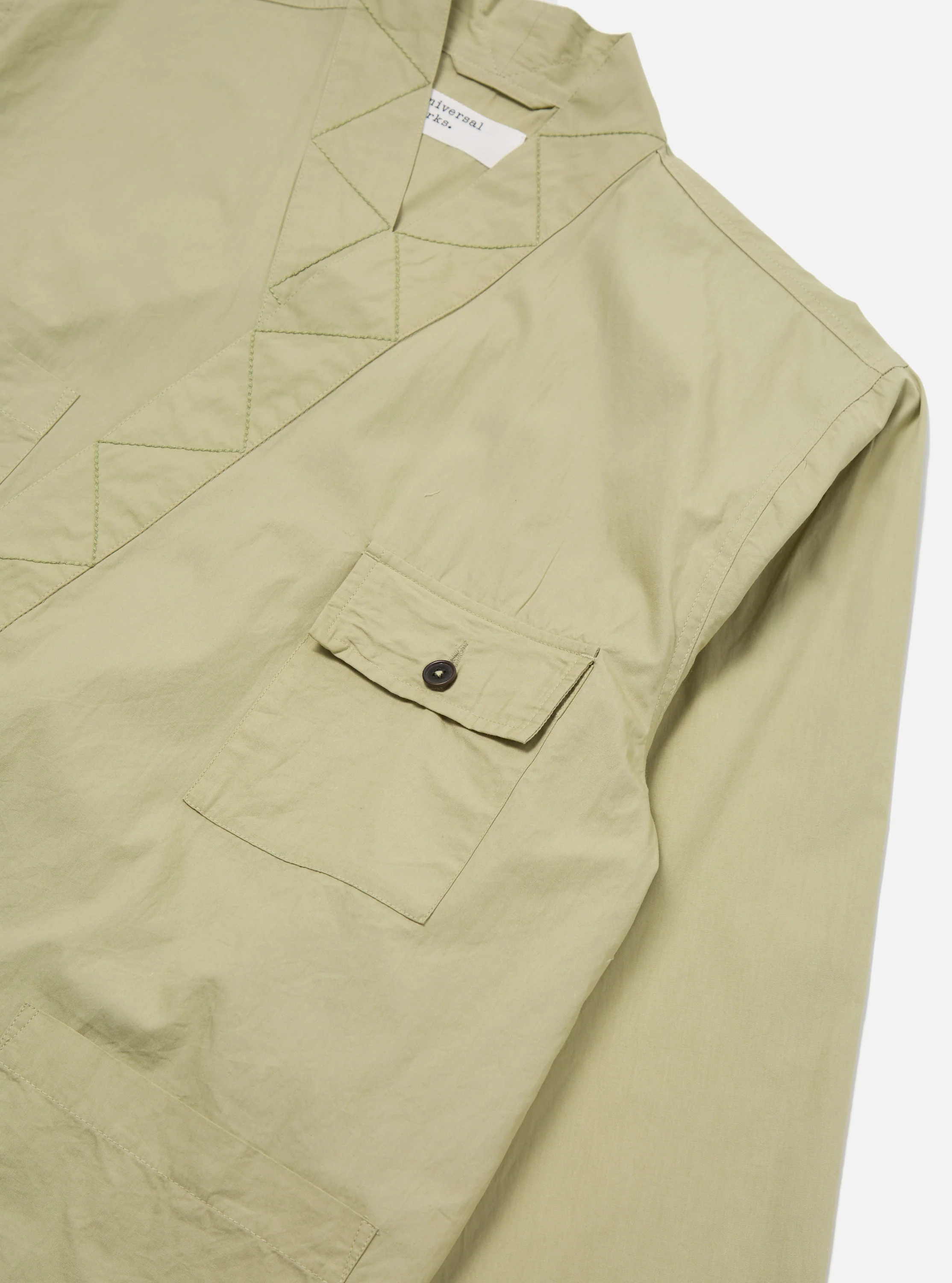 Pale Green Broadcloth Osaka Work Jacket - Image 6