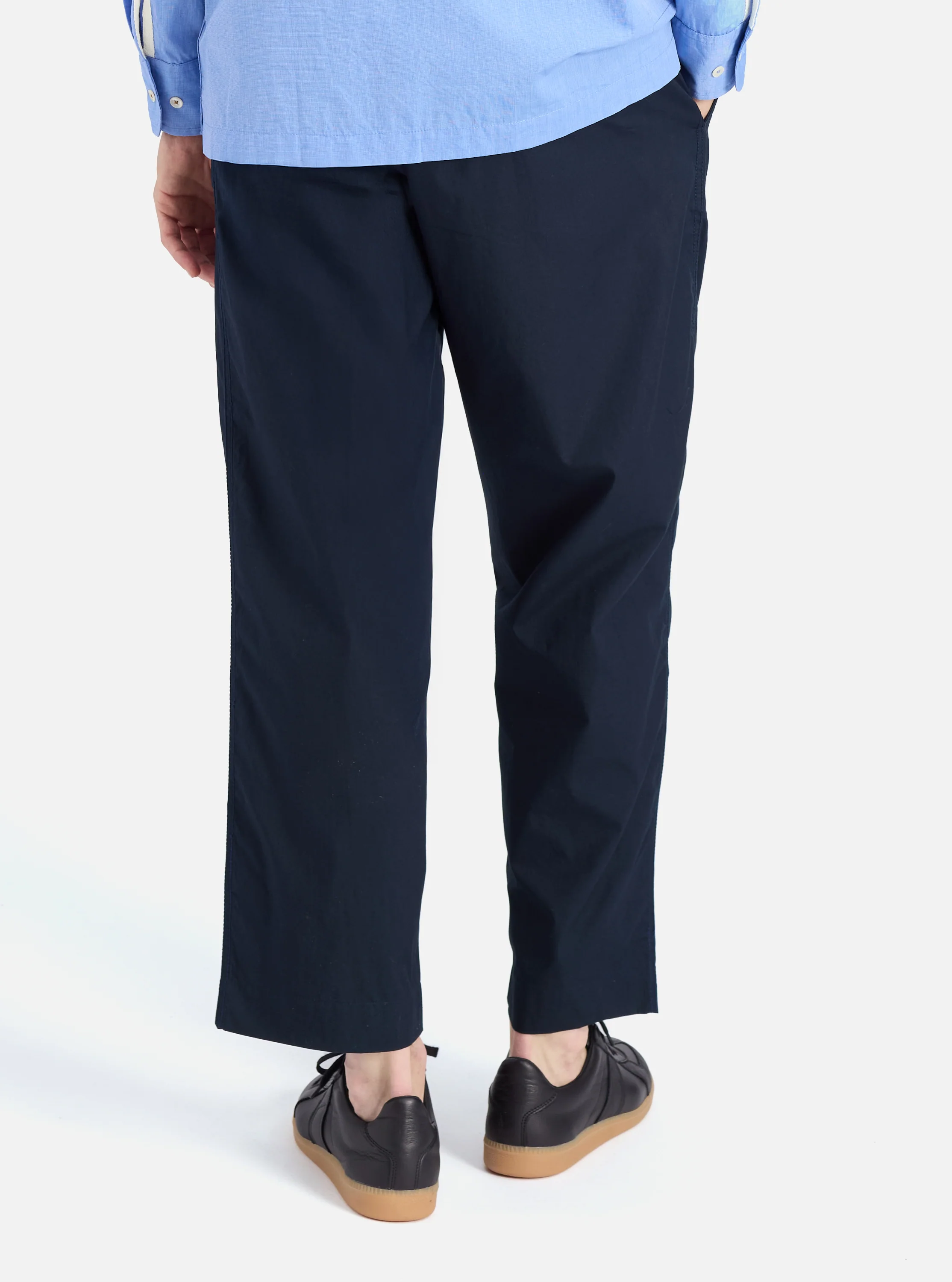 Navy Broadcloth Oxford Pant - Image 3