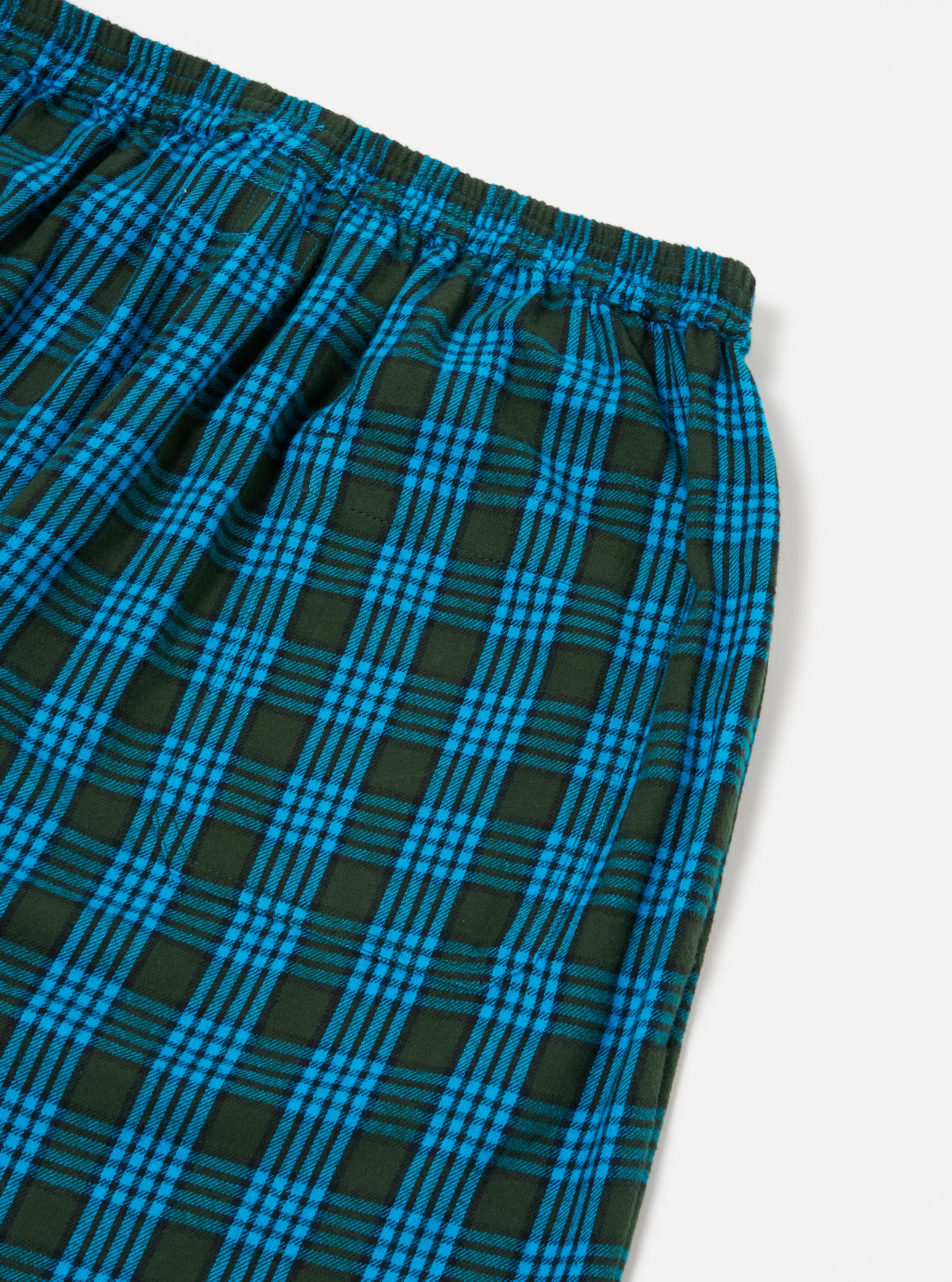 Blue Brushed Check Pyjama Pant - Image 5