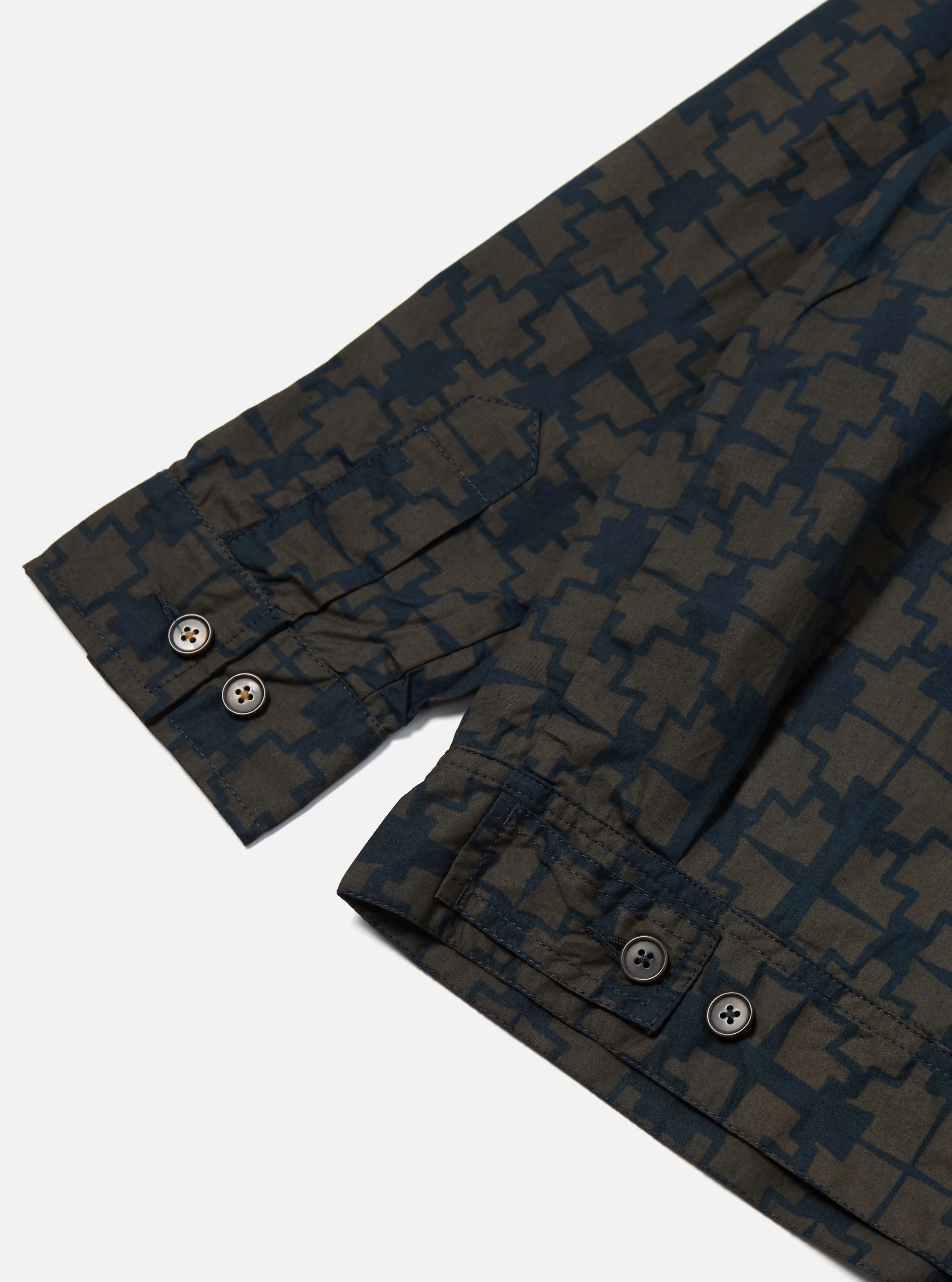 Navy Mitla Print Cotton Rose Bowl Jacket - Image 7