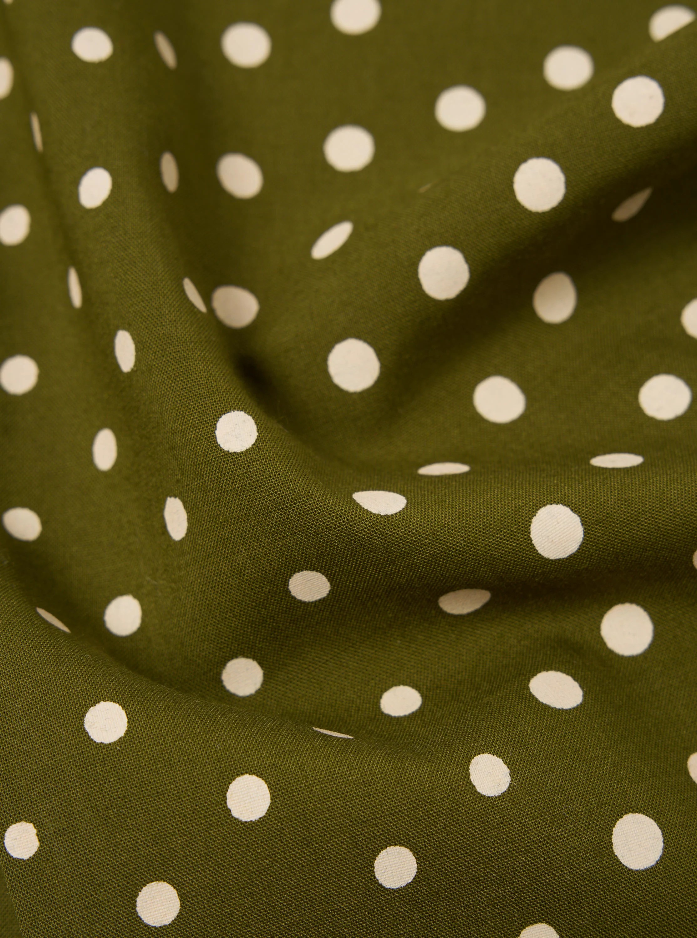 Green Dot Print Short Scarf - Image 3