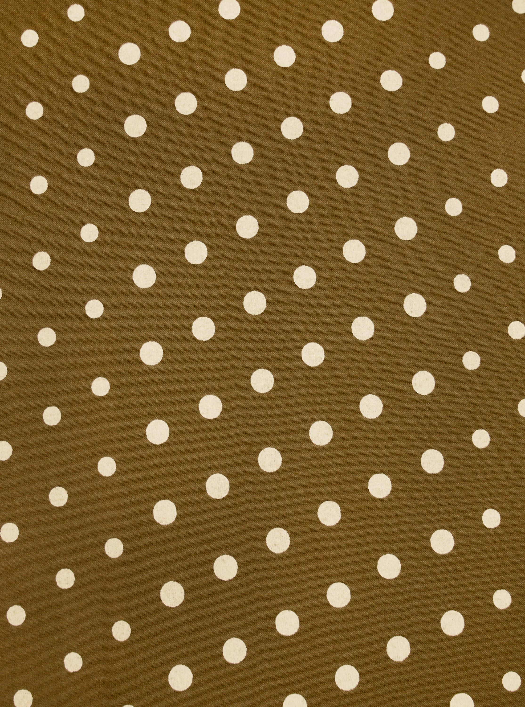 Mustard Dot Print Short Scarf - Image 3