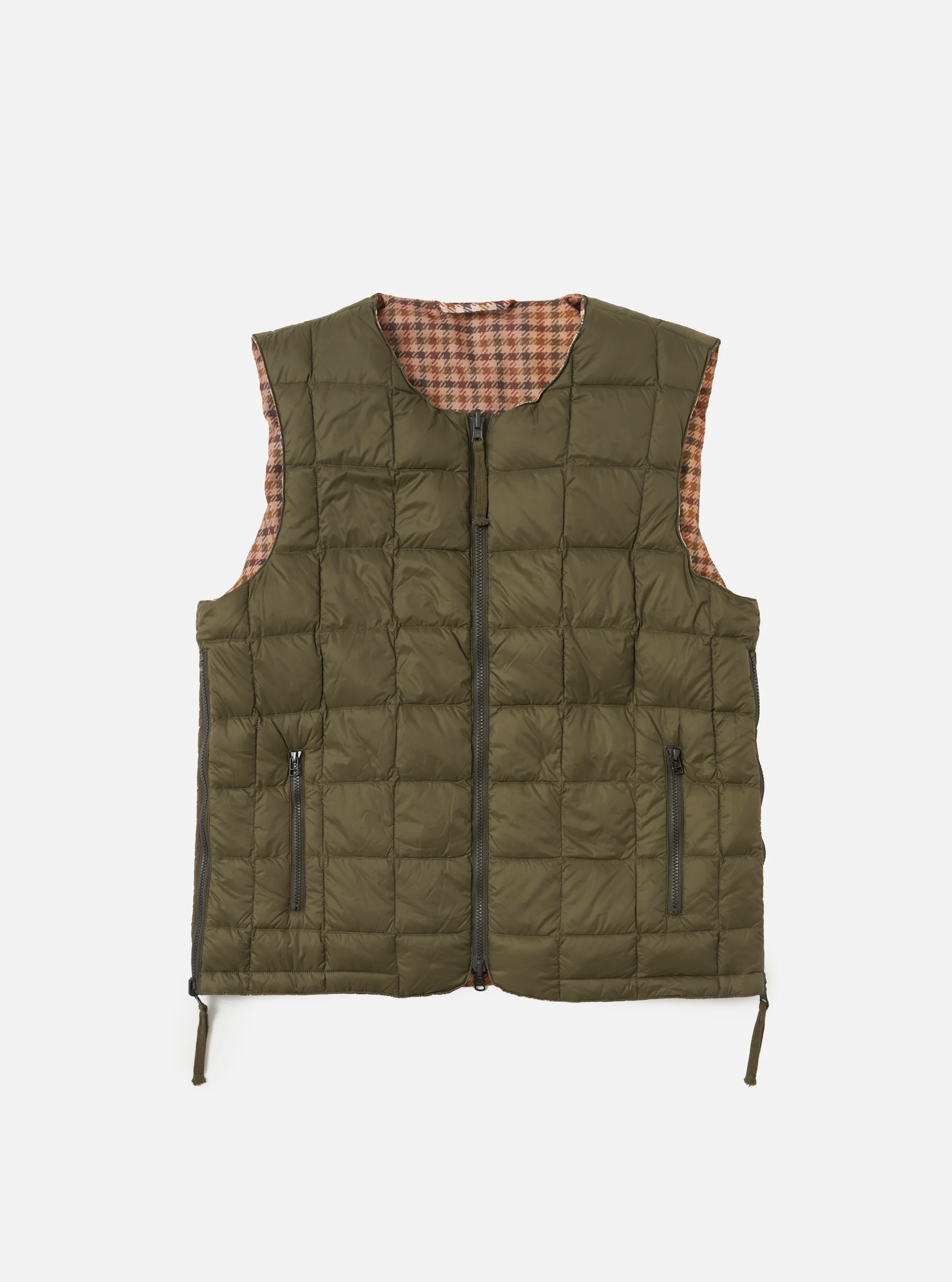 TAION x Universal Works Reversible Dark Olive Military Line Vest - Image 7