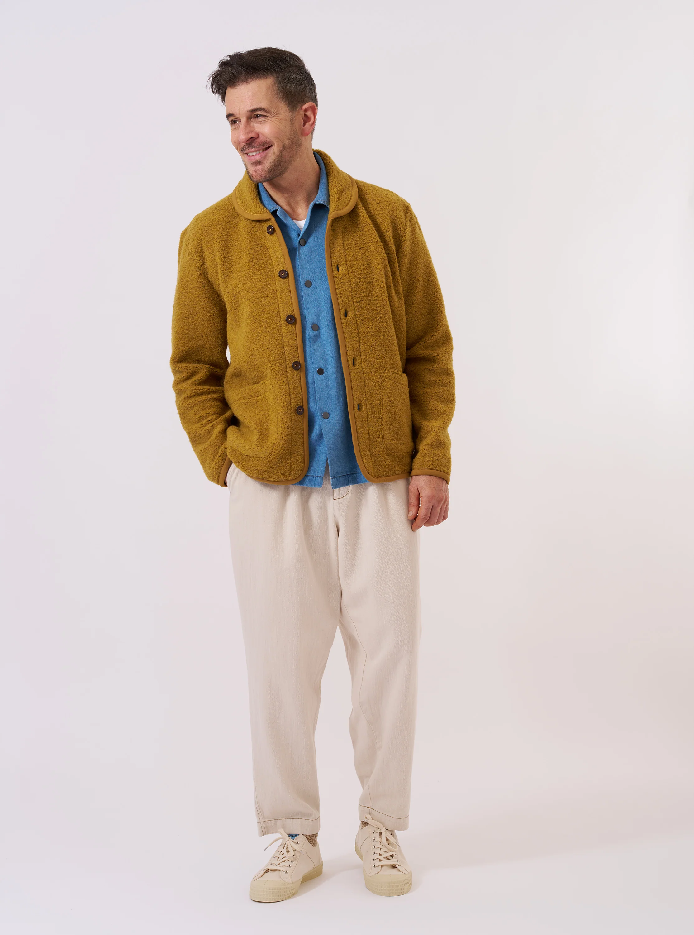 Yellow Alvar Fleece Lancaster Jacket - Image 7